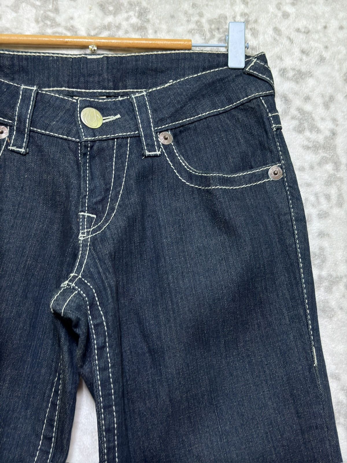 True Religion True Religion Bootcut Jeans White Patches Y2K Dark Wash Size US 29 - 5 Thumbnail