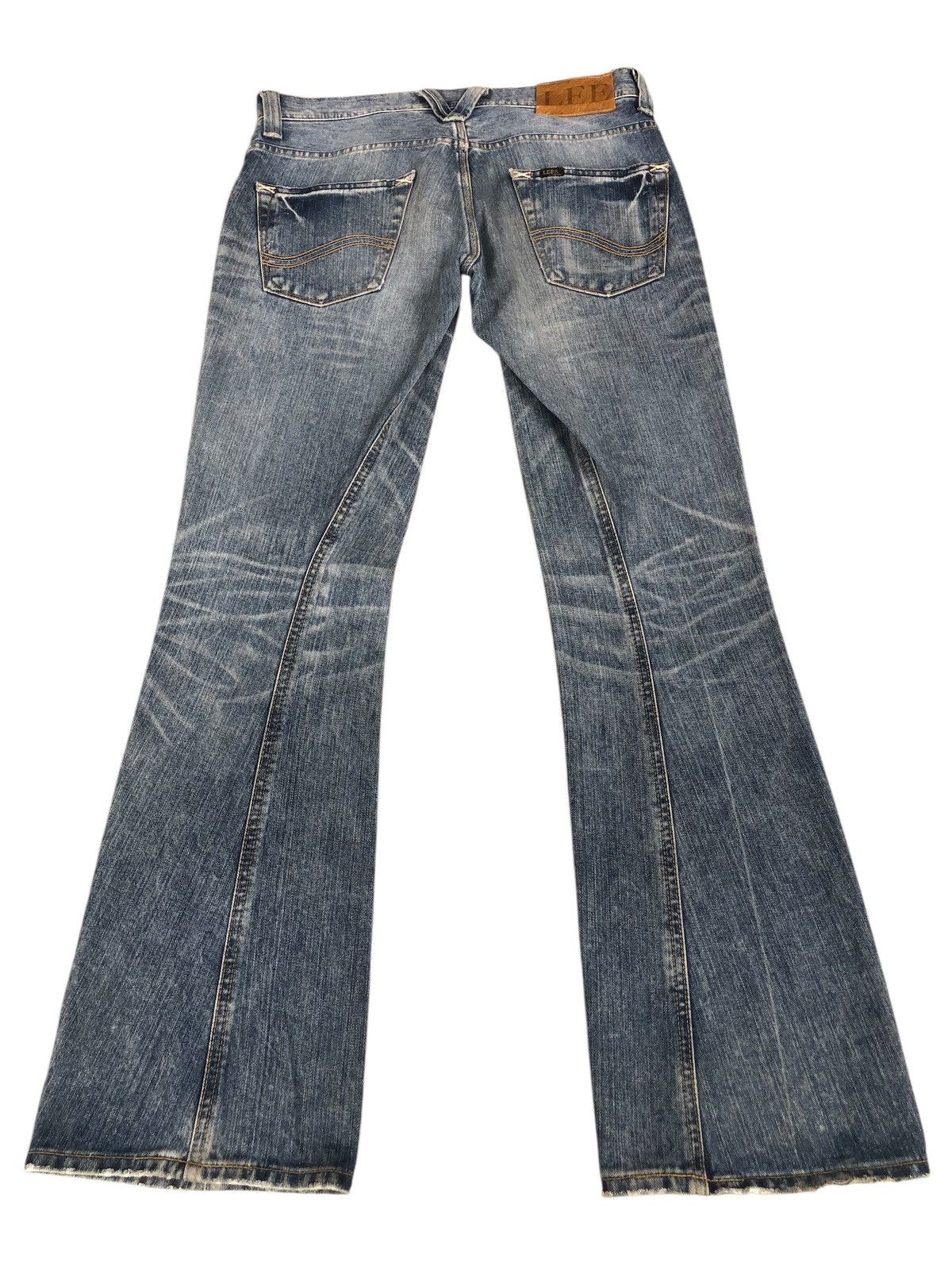 If Six Was Nine Japanese Lee Flared Jeans Distressed Jeans Size US 33 - 2 Thumbnail