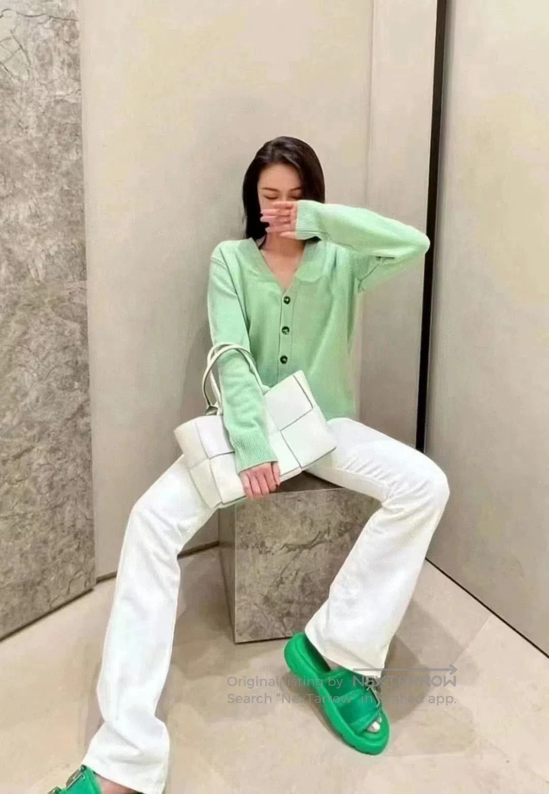 Bottega Veneta BOTTEGA VENETA Flash Green Slides. Size US 5 / IT 35 - 2 Thumbnail