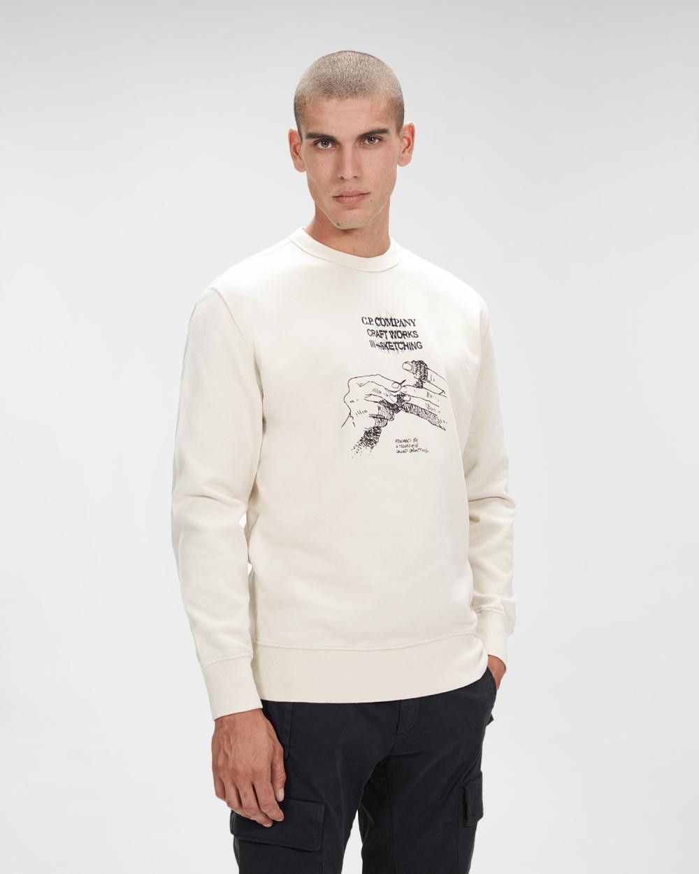 C.P.Company Brushed Fleece Craftworks Sweatshirt Tops