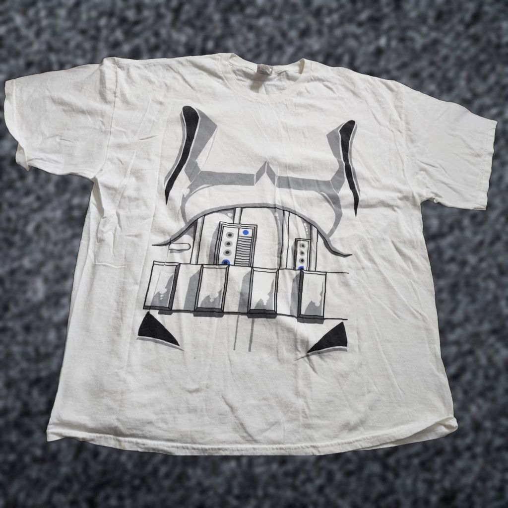 Star Wars VINTAGE STAR WARS STORMTROOPER T-Shirt Mens 2XL White Distressed Graphic 100% Cotton Logo Movie Theme Mens Size US XXL / EU 58 / 5 - 1 Thumbnail