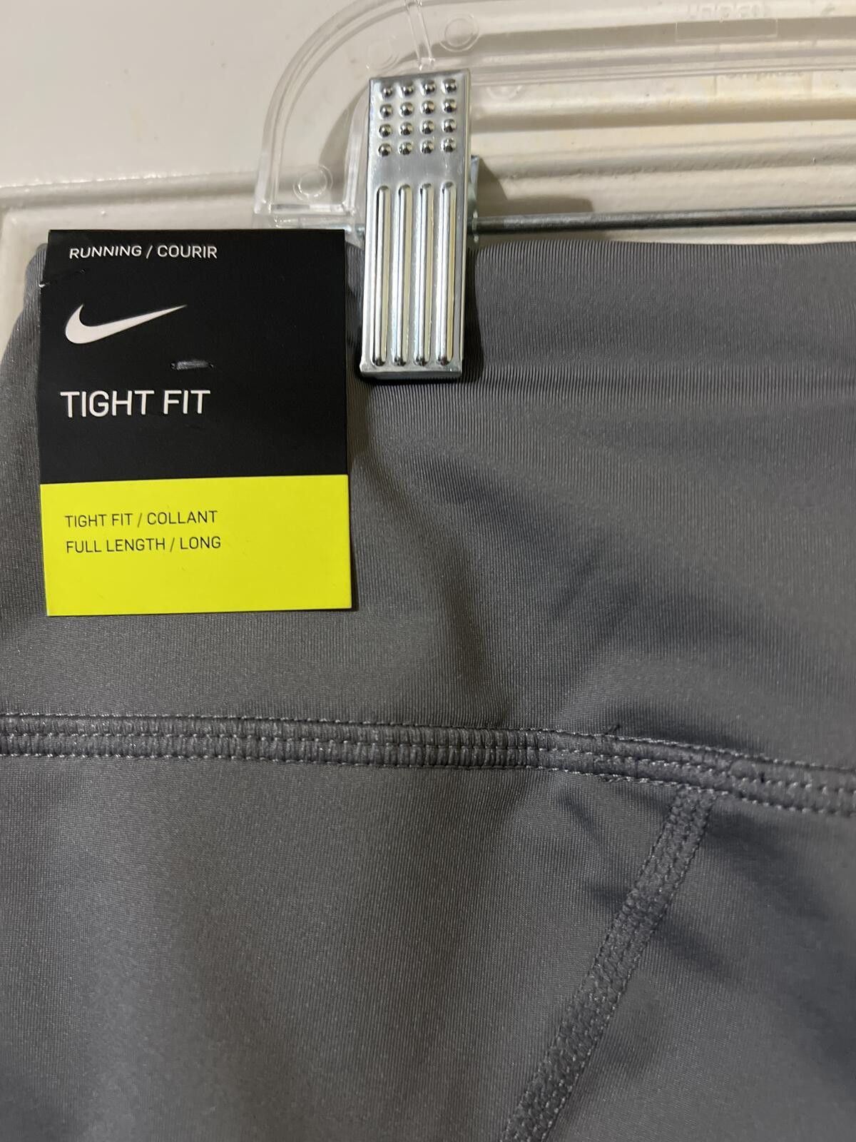 Nike Nike Women's Gray Athletic Leggings with Side Pockets XL Size 40" / US 18 - 4 Thumbnail