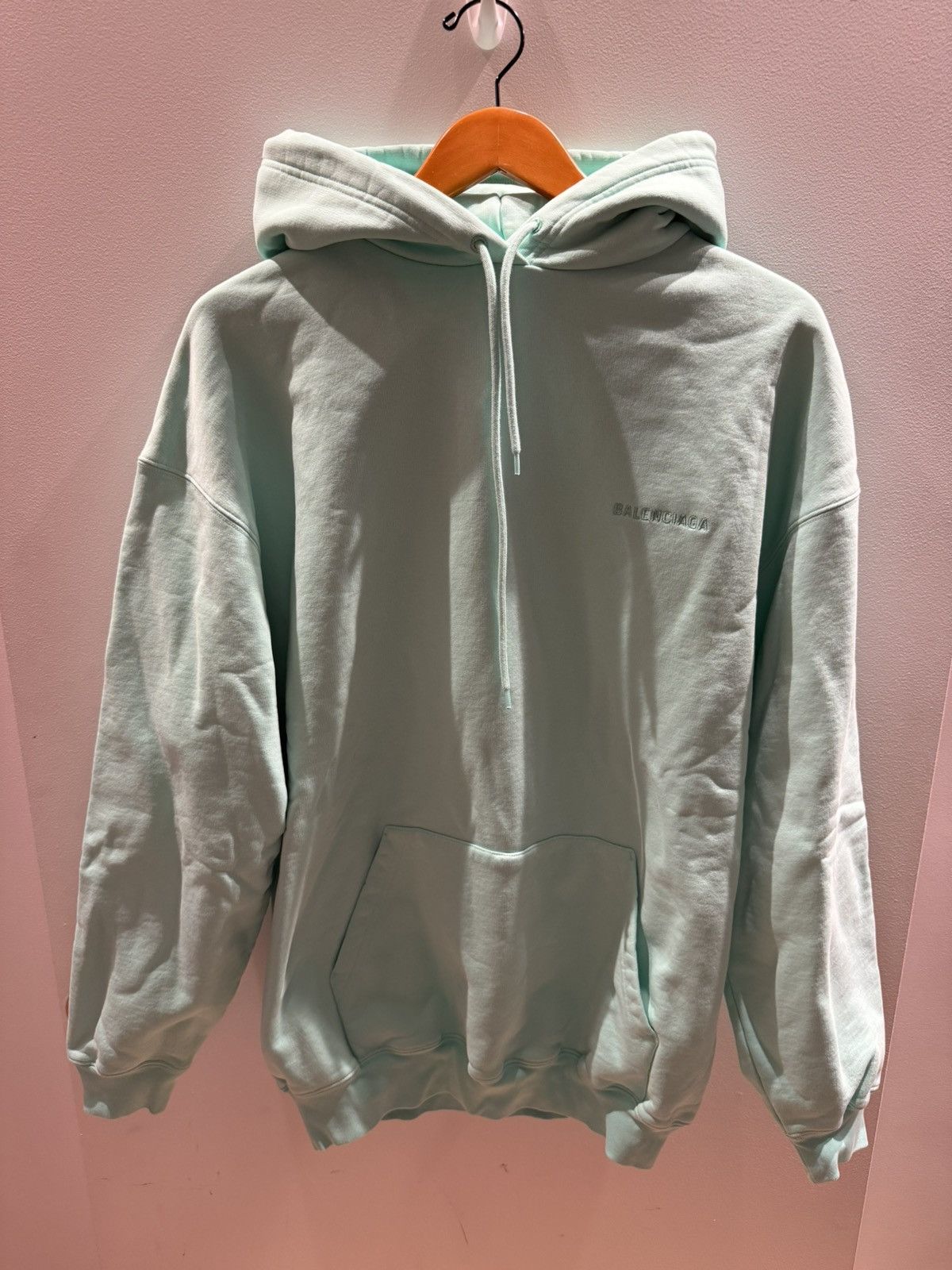 Balenciaga Balenciaga Embroidered Logo Hoodie Mint Oversized size XS Size US XS / EU 42 / 0 - 1 Thumbnail