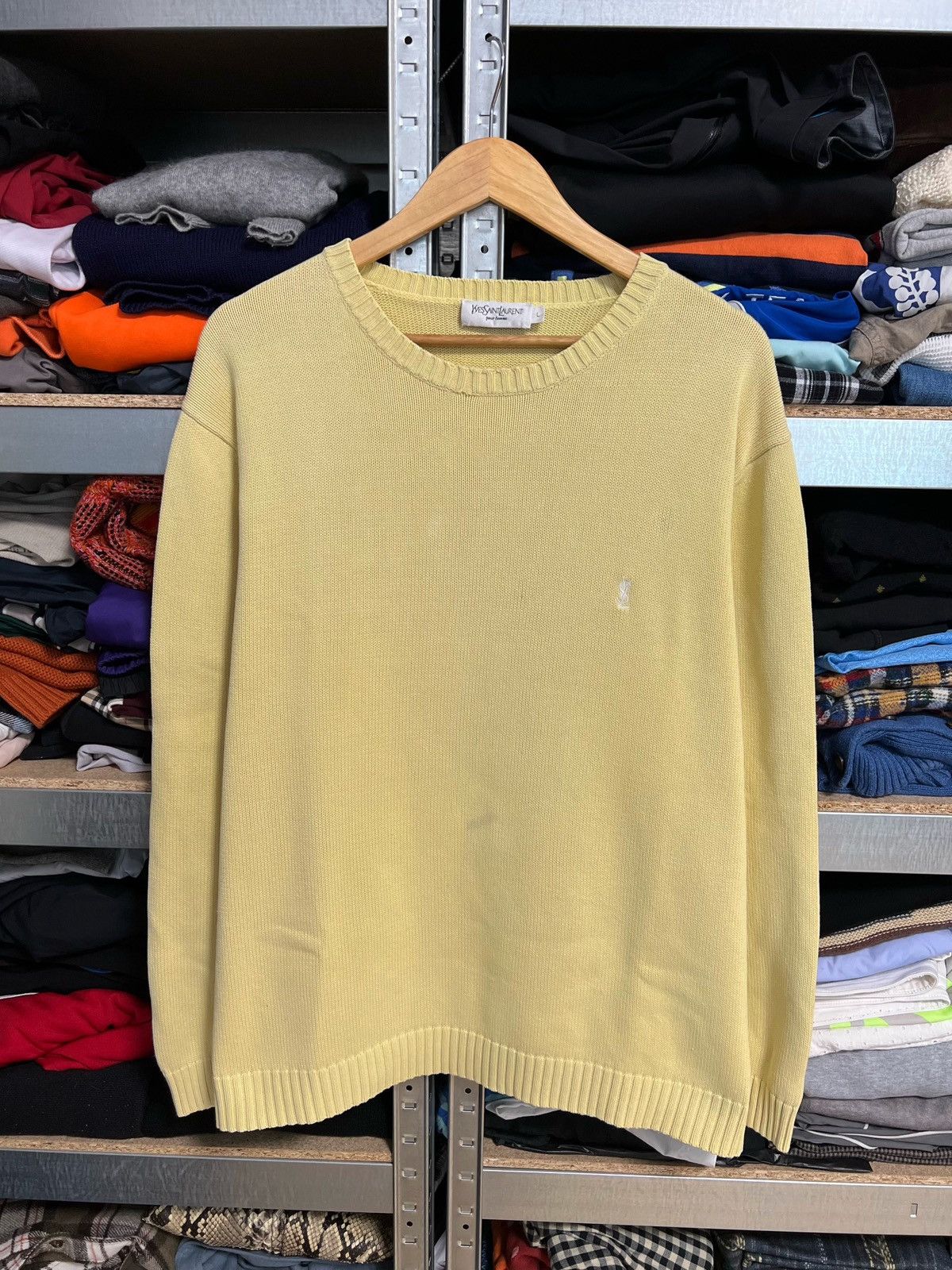 Yves Saint Laurent Vintage Yves Saint Laurent Knit Sweater YSL Jumper Pullover Size US L / EU 52-54 / 3 - 1 Thumbnail