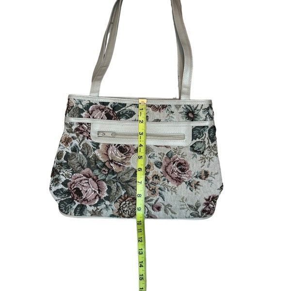 Vintage Mitzi cream pink floral tapestry vintage handbag Size ONE SIZE - 5 Thumbnail