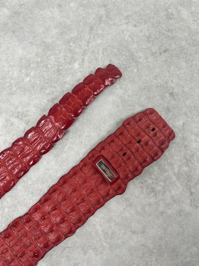 Roberto Cavalli SS2005 Roberto Cavalli Pink Crocodile Leather Belt Size ONE SIZE - 6 Thumbnail
