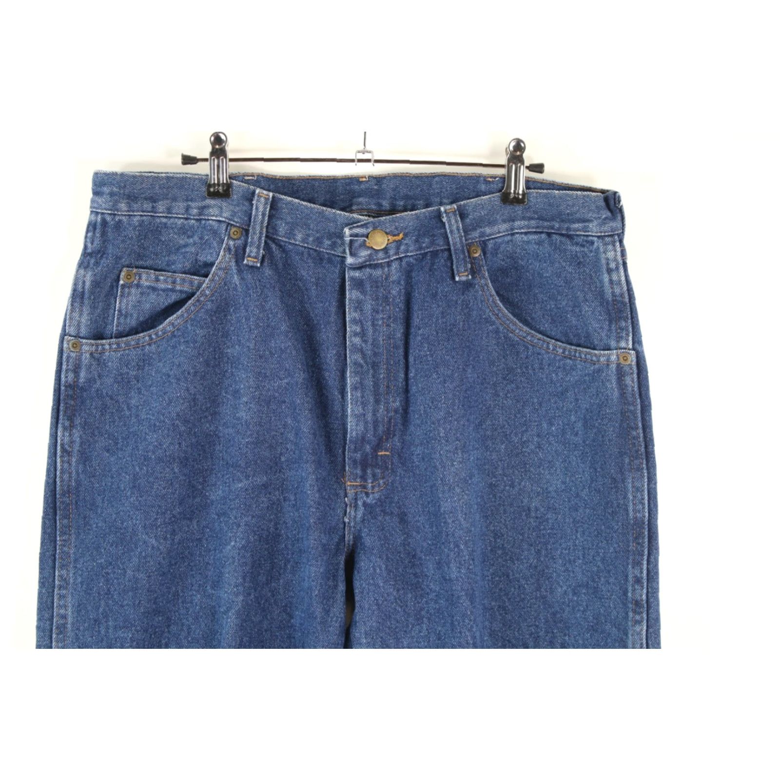 Wrangler Wrangler Mens Jeans Straight Flat Front High Rise Blue Denim Size 36x30 Size US 36 / EU 52 - 3 Thumbnail