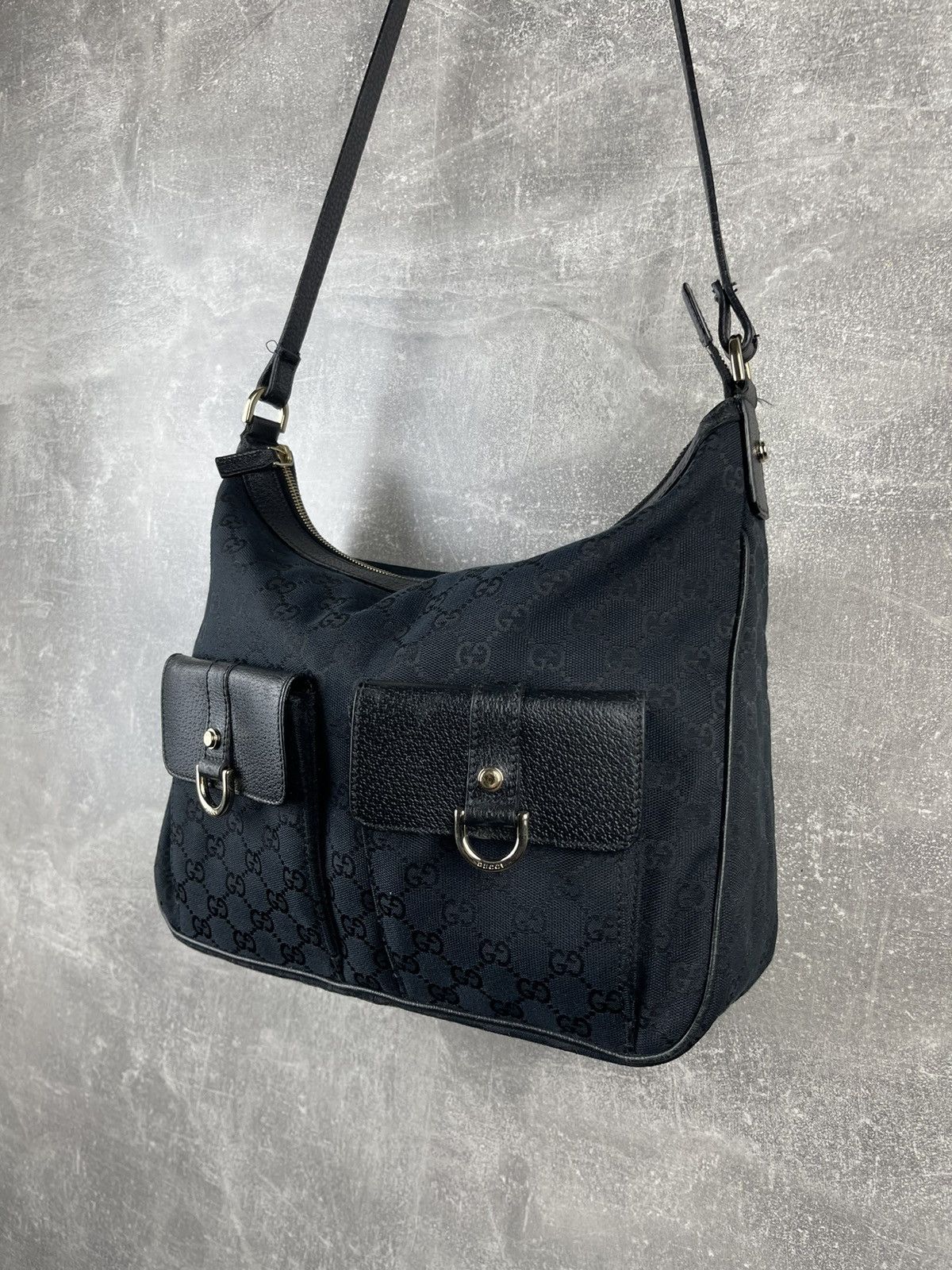 Gucci × Tom Ford × Vintage Gucci Guccissima 00s Leather Black Shoulders Tote Bag Size ONE SIZE - 3 Thumbnail