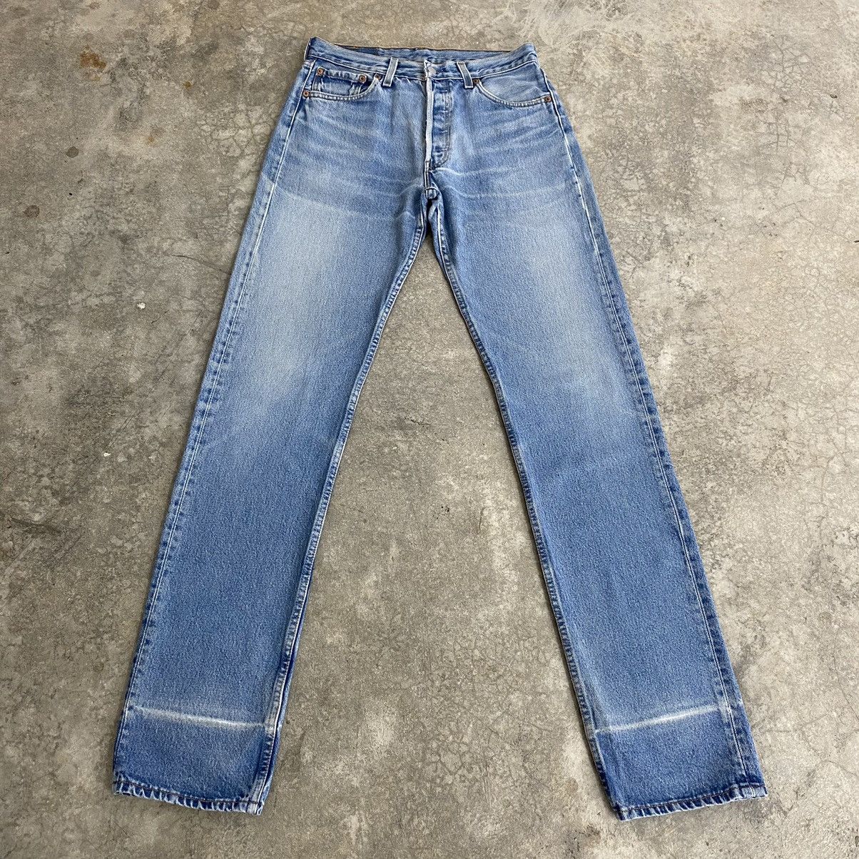 Levi's Size 29x36 Vintage 1997 Levis 501 Faded Blue Denim Jeans Size US 29 - 1 Thumbnail