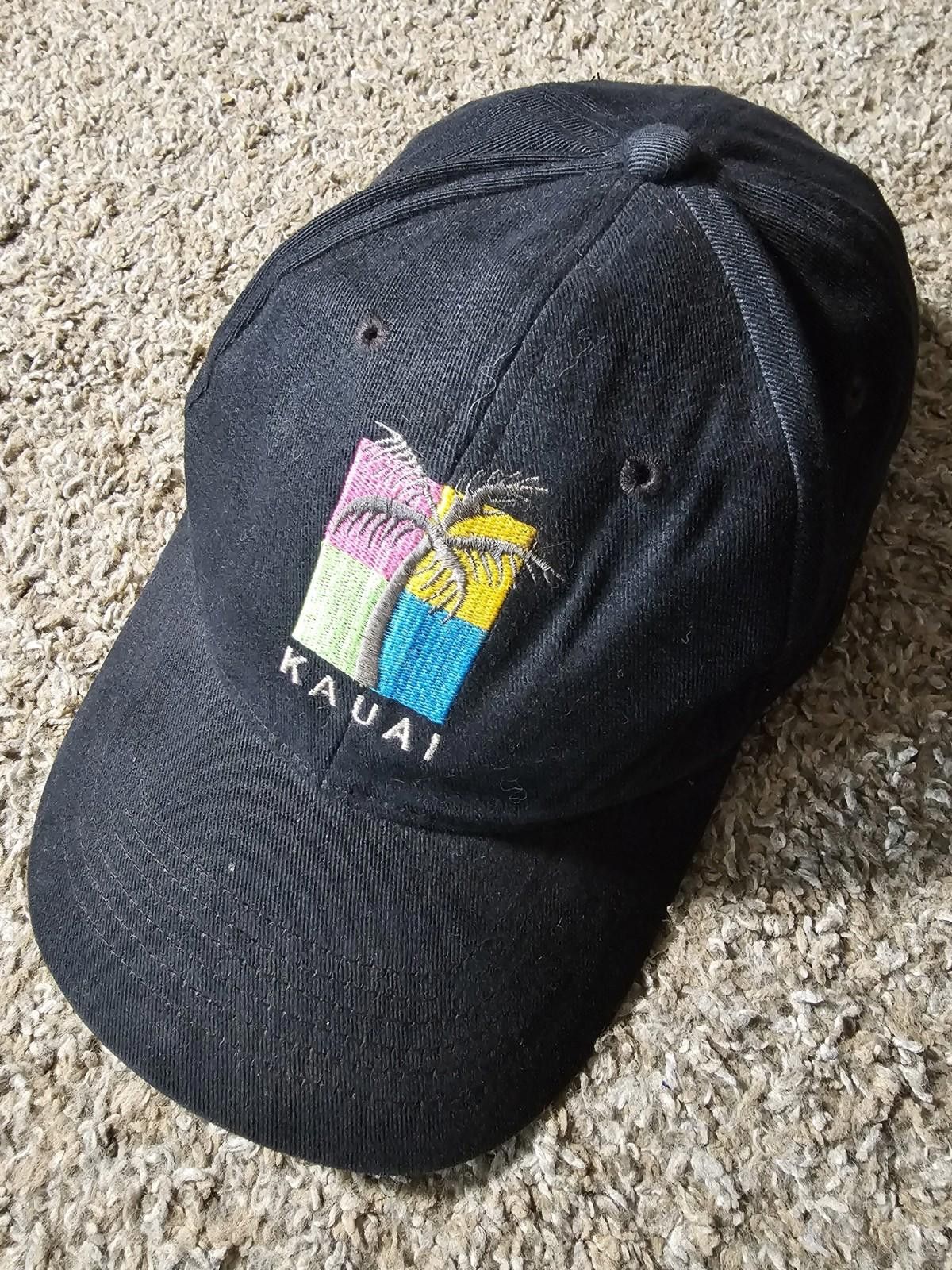 Other Kauai Palm Tree Color Block Baseball Hat Cap Black Snapback Size ONE SIZE - 1 Thumbnail