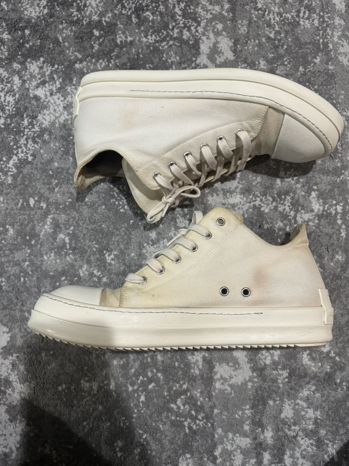 Rick Owens × Rick Owens Drkshdw Rick Owen DRKSHDW Low Top Ramone Size US 11 / EU 44 - 2 Thumbnail