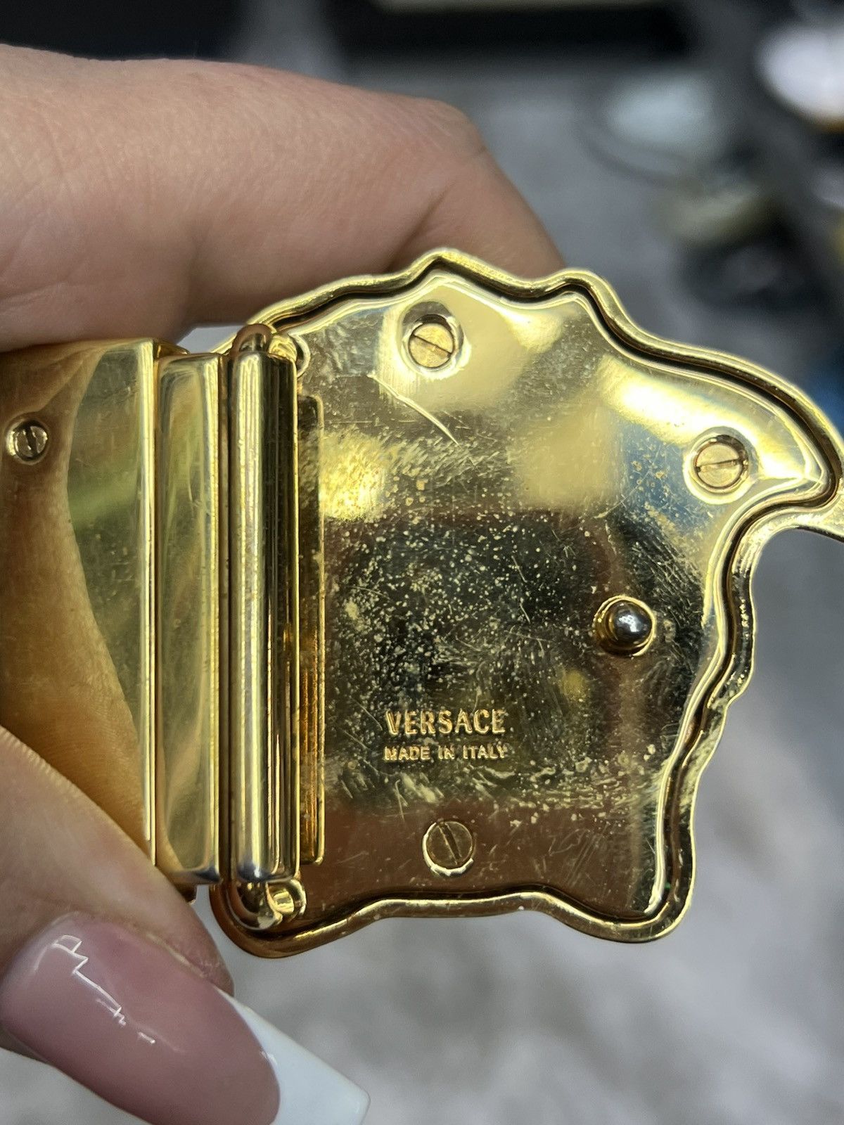 Versace Versace Blue Motif Belt Size 42 - 7 Thumbnail