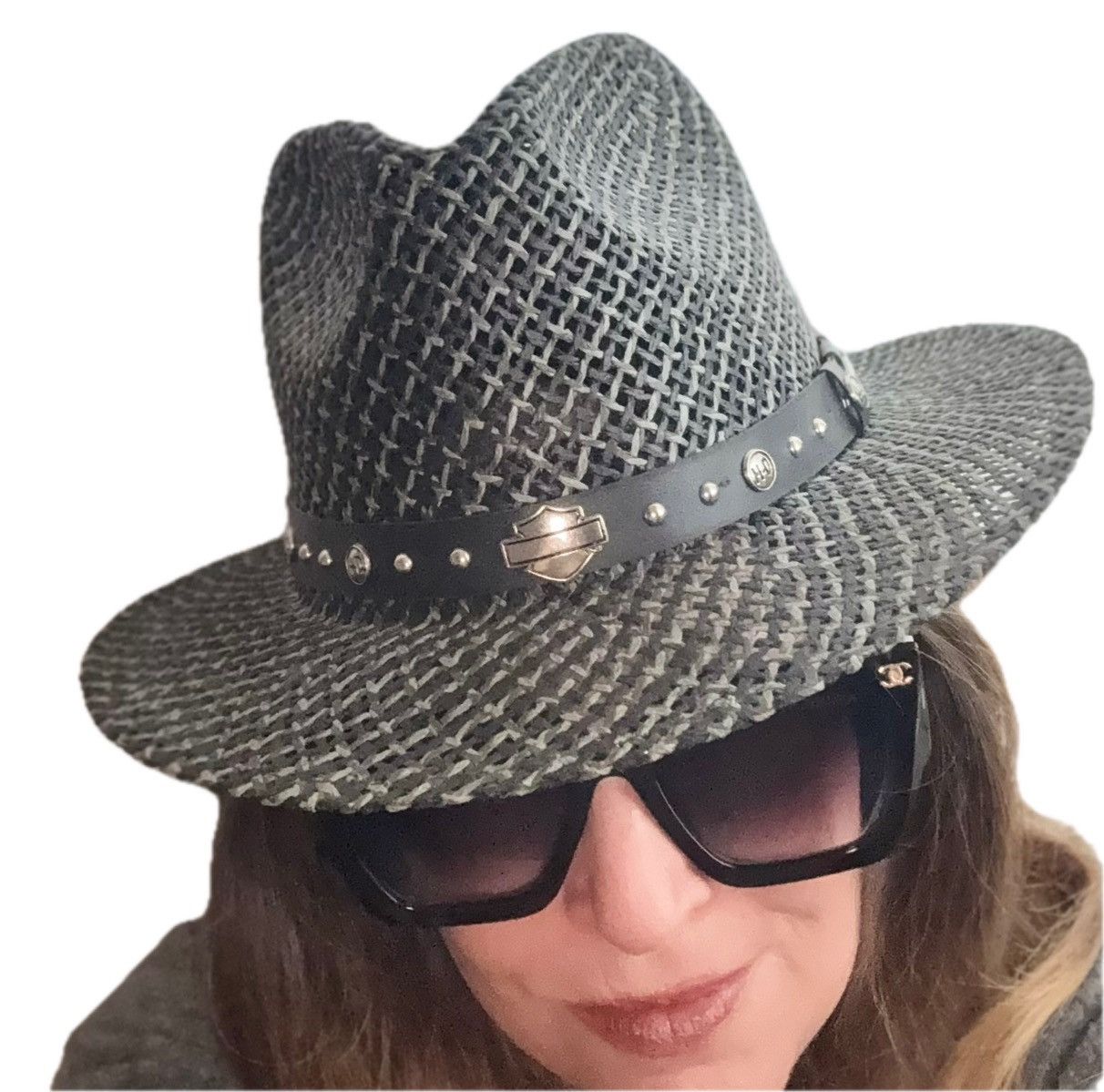 Harley Davidson Harley Davidson Vintage 90’s Straw Fedora Size ONE SIZE - 4 Thumbnail