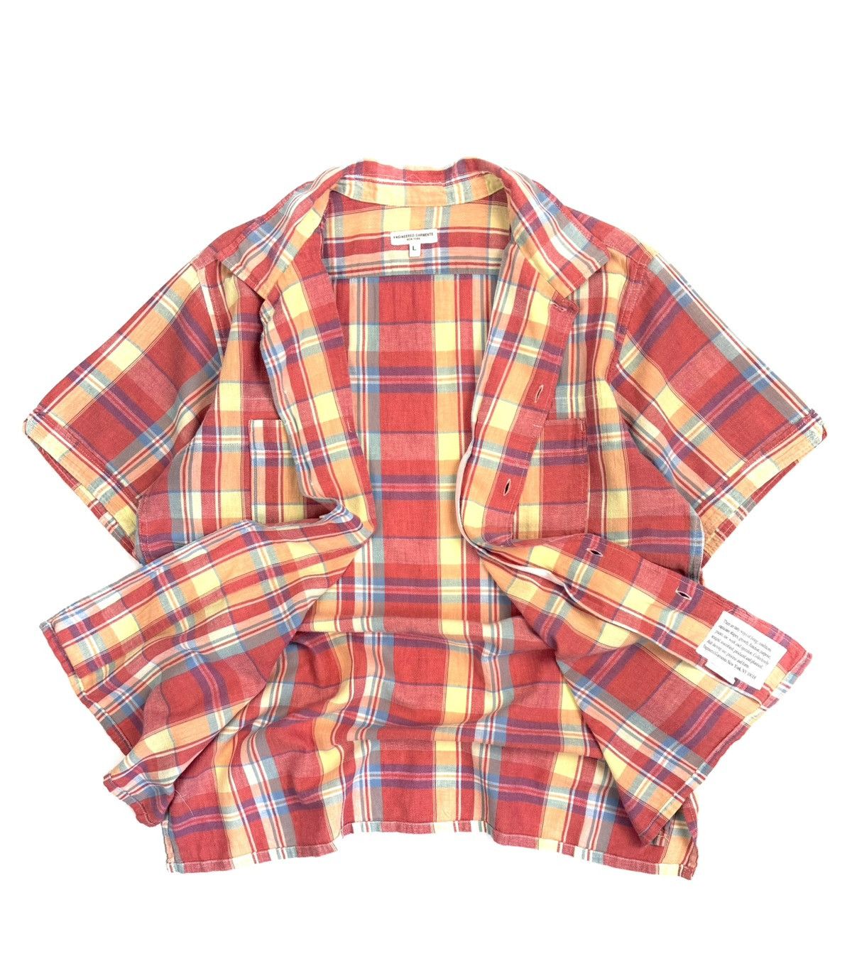Engineered Garments Engineered Garments Linen Blend Plaid Shirt USA Short Sleeve Size US L / EU 52-54 / 3 - 2 Thumbnail