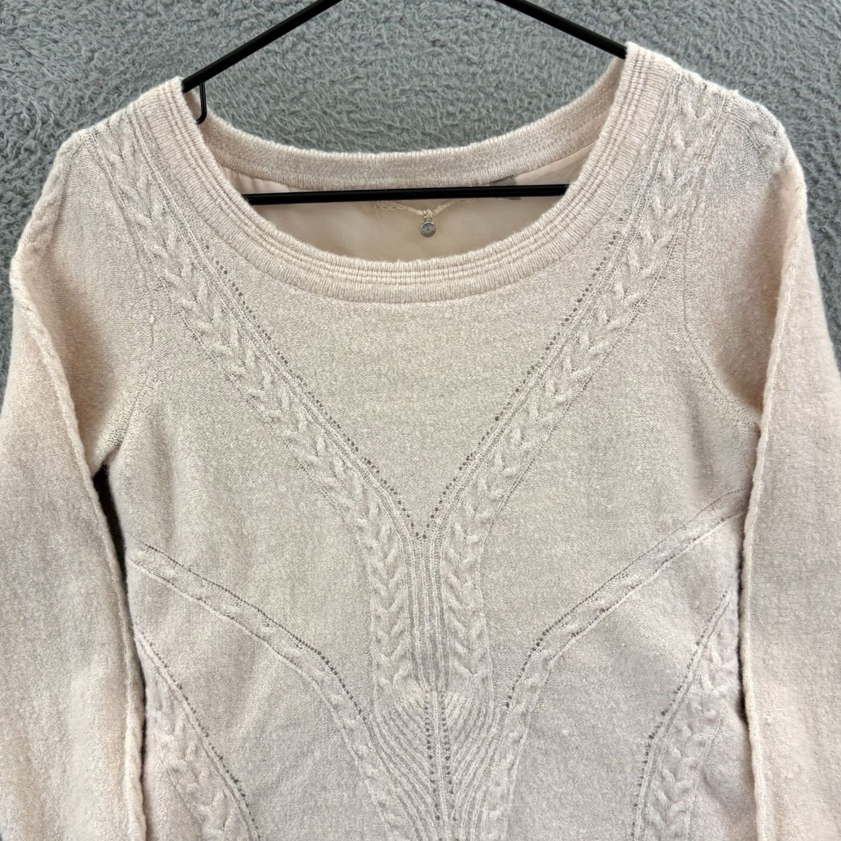 Anthropologie Anthropologie Sweater Women’s Medium Knitted & Knotted Alpaca Wool Sheer Boat Neck Asymmetrical Sleeve Size M / US 6-8 / IT 42-44 - 3 Thumbnail