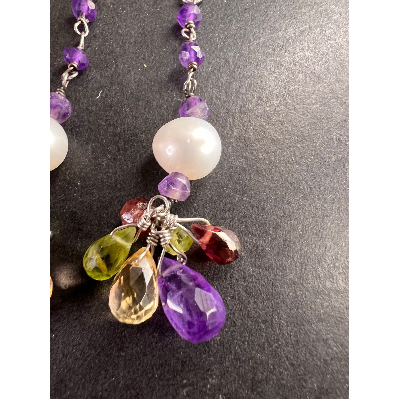 Other Multi gemstone cluster dangle earrings in sterling silver Size ONE SIZE - 6 Thumbnail