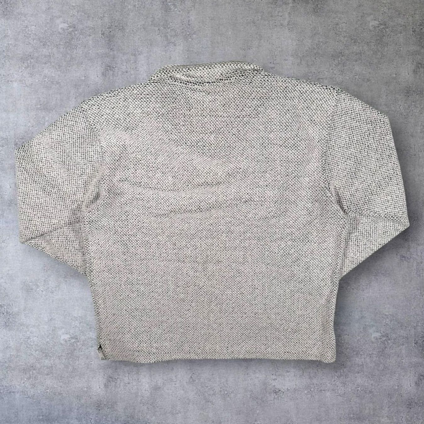 Vintage Weird Fish Embroidered Mini Logo Grey Macaroni Knit 1/4 Zip Sweatshirt Large Size US L / EU 52-54 / 3 - 2 Thumbnail