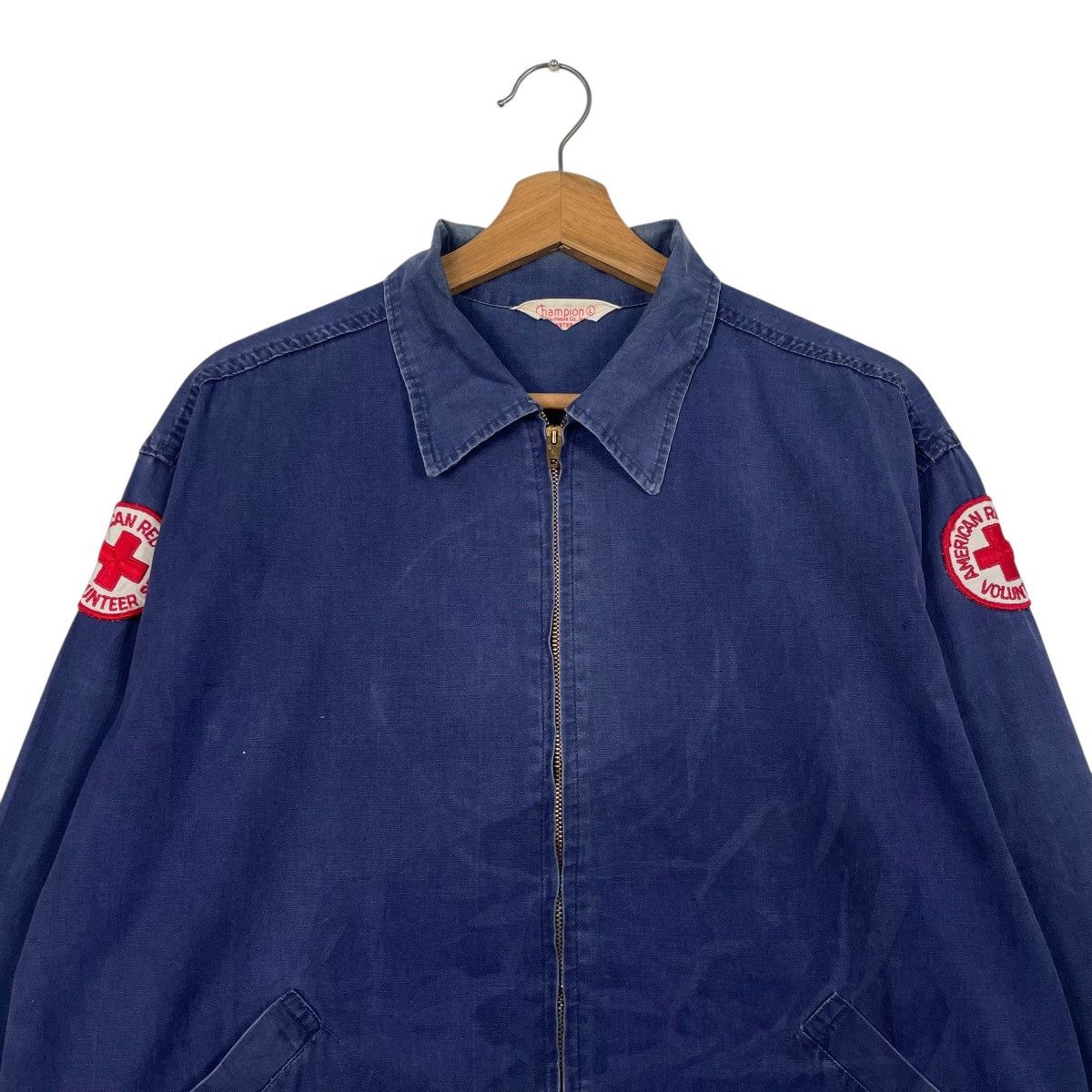 Champion Vtg 50/60s Champion Running Man Disaster Service Jacket Size US L / EU 52-54 / 3 - 2 Thumbnail