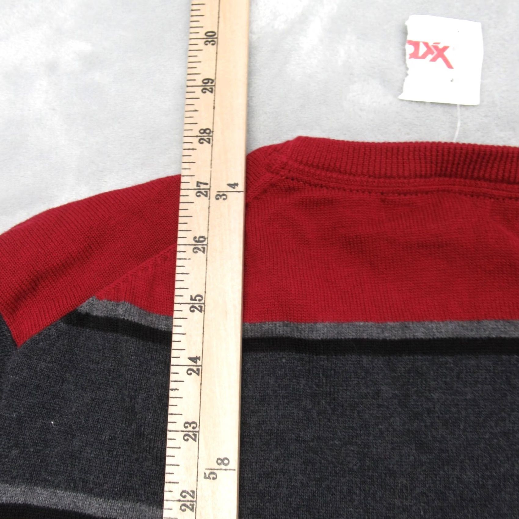 Vintage British Khaki Sweater Mens XL Red Striped Cotton Crew Neck Knit Pullover NEW Size US XL / EU 56 / 4 - 7 Thumbnail