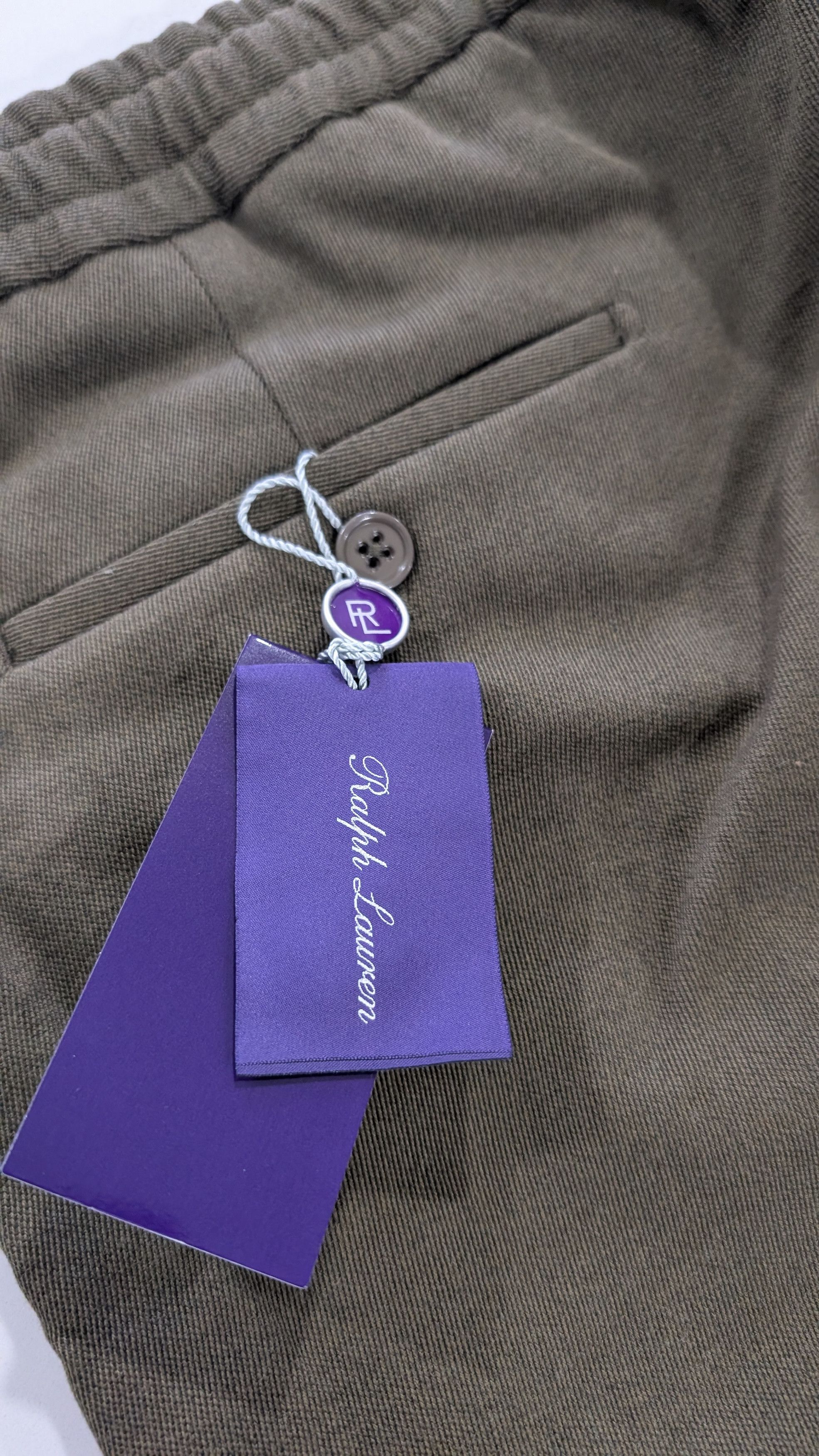 Ralph Lauren Purple Label Ralph Lauren Purple Label Davis Dress Trousers 38 Olive Size US 38 / EU 54 - 5 Thumbnail