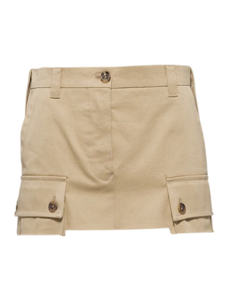 image of Miu Miu Chino Skirt in Beige, Women's (Size 28)