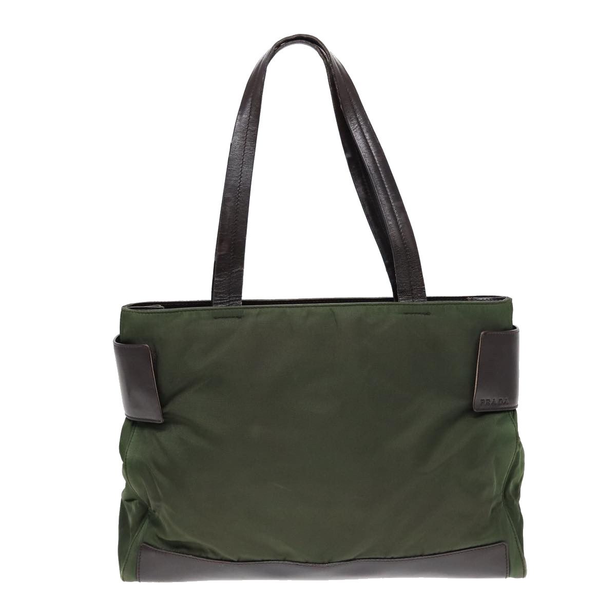 Prada Tessuto Khaki Synthetic Tote Bag (Pre-Owned) Size ONE SIZE - 1 Thumbnail