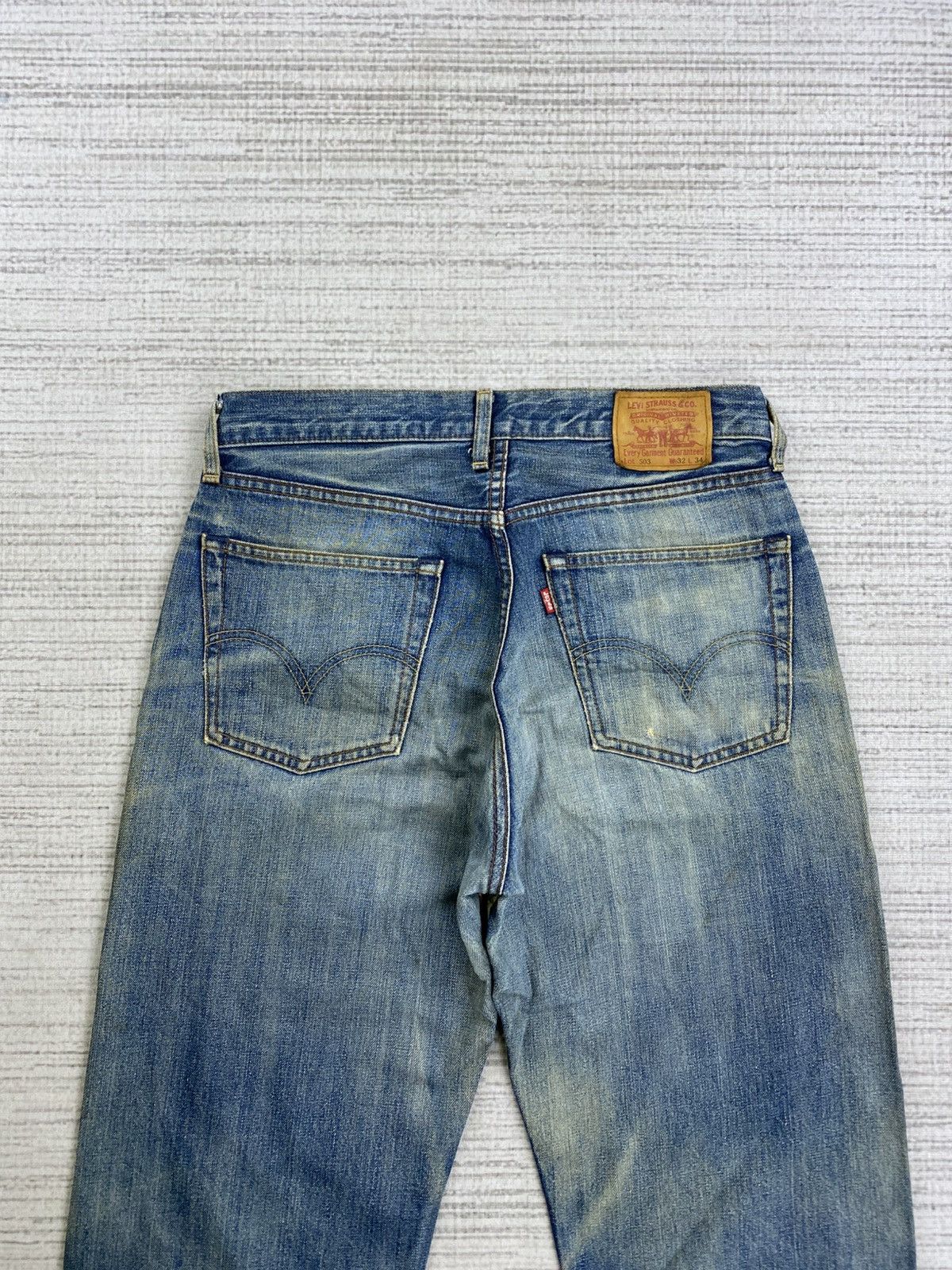 Levi's 🔥Vintage Levis 503 Distressed Denim Pants Size US 31 - 9 Thumbnail