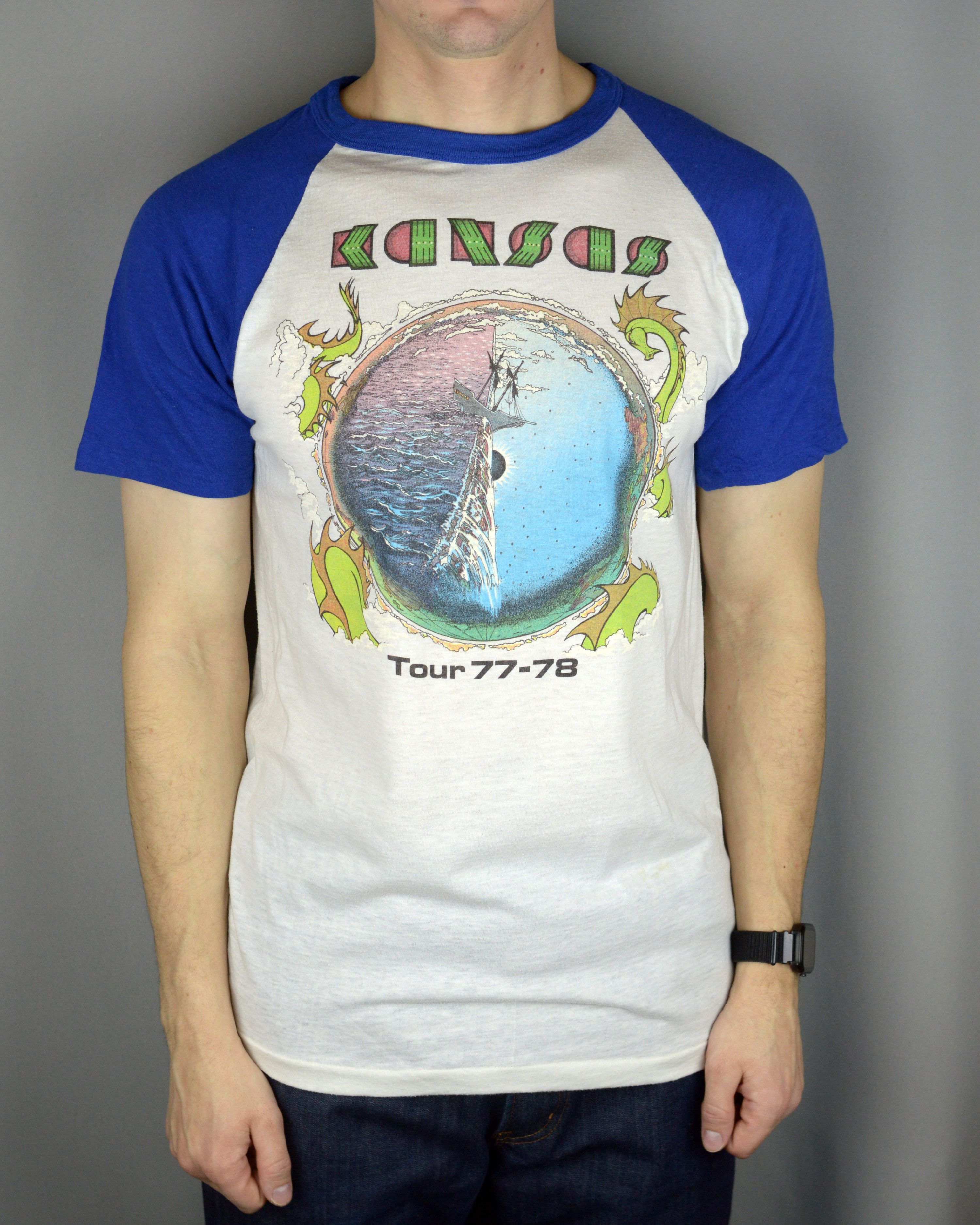 Vintage Vintage Kansas 1977 - 1978 tour t shirt Size US L / EU 52-54 / 3 - 1 Thumbnail