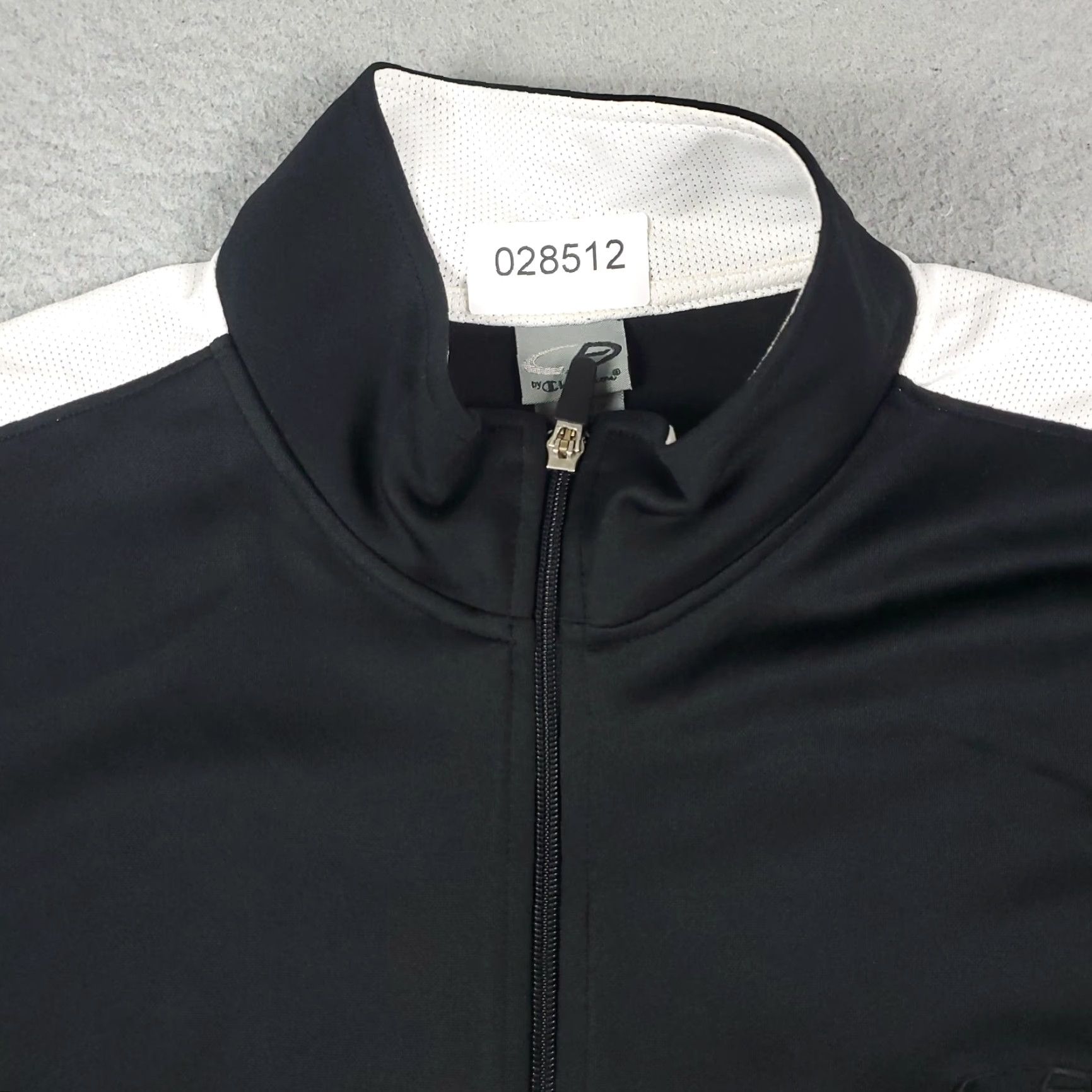 Champion Champion Sweatshirt Mens Large Black Full Zip Up Knit Mock Neck Casual logo Zipper Pockets All Seasons Sports 90s? Size US L / EU 52-54 / 3 - 3 Thumbnail