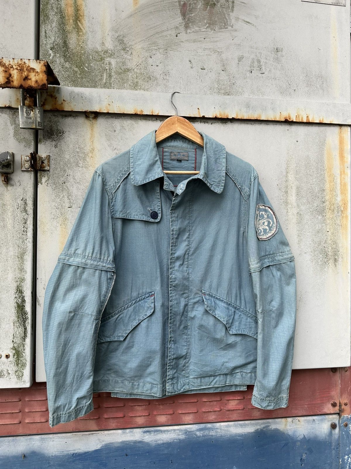 Indigo 👹Vintage Indigo Japan Utility Button Down Jacket Size US M / EU 48-50 / 2 - 3 Thumbnail