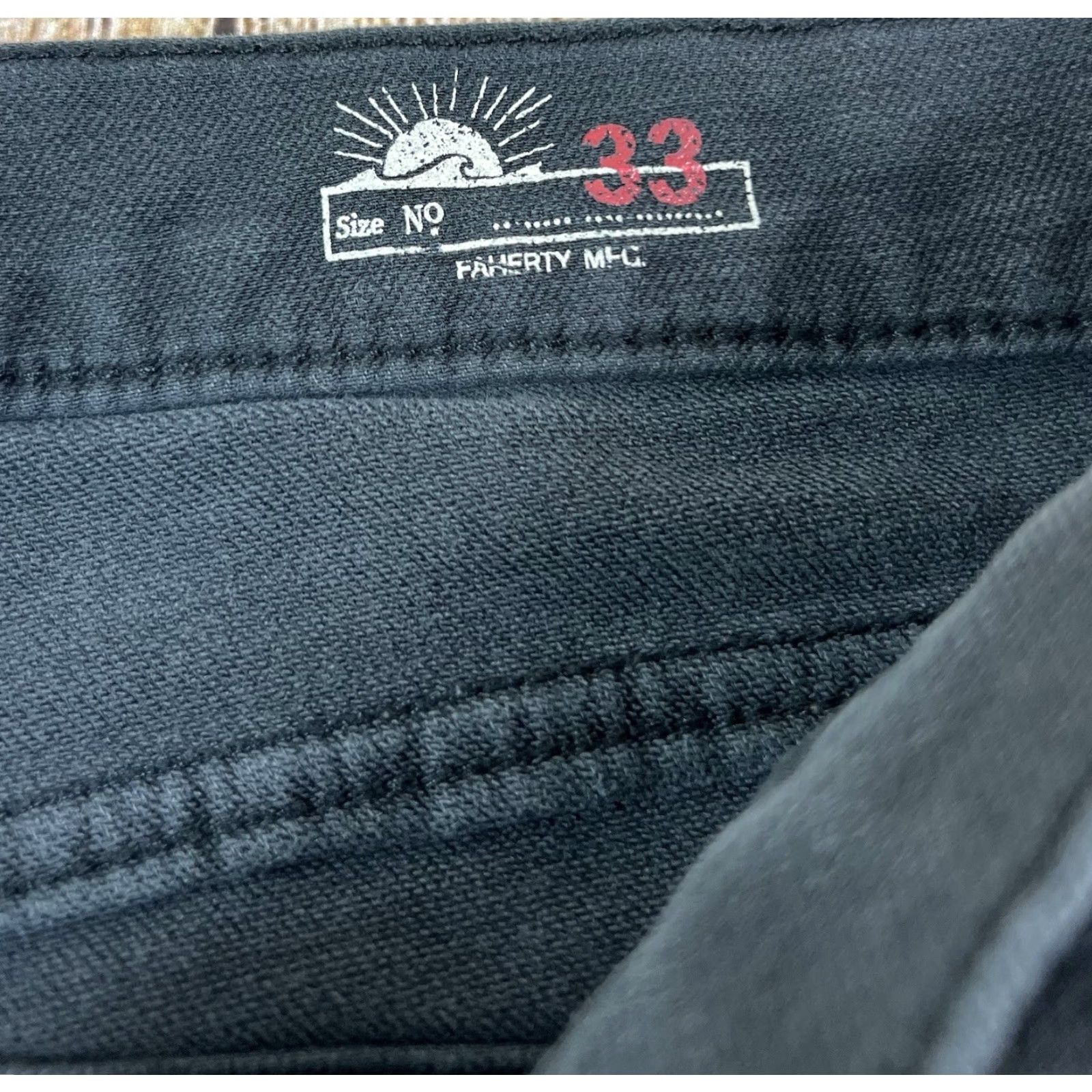 Faherty Faherty Jeans Women Straight Regular Black 33 Inseam 31 5-Pocket Denim Cotton Vintage No Size 33 Womens Size 24" / US 00 / IT 34 - 8 Thumbnail