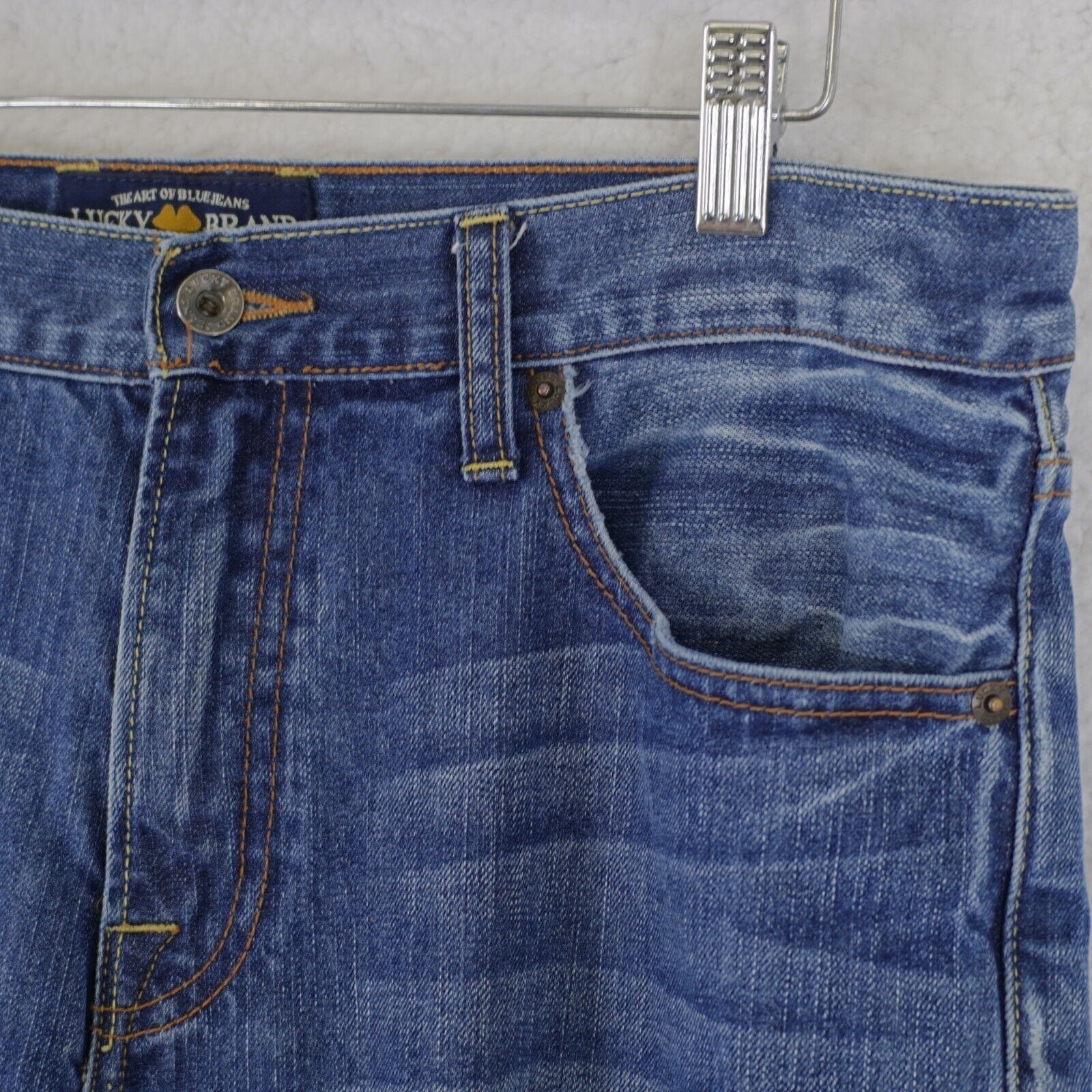 Lucky Brand Lucky Brand 329 Classic Straight Blue Denim Jeans 35/32 Ston Size US 35 - 6 Thumbnail