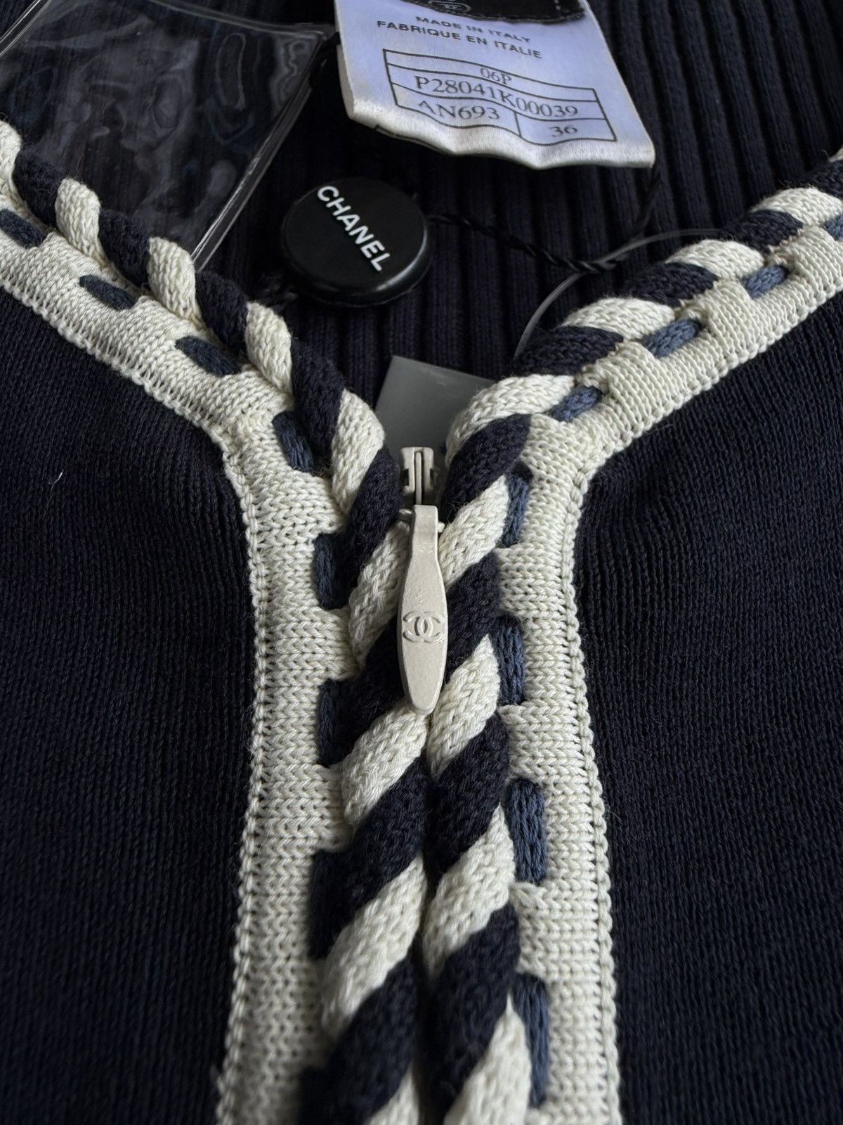 Chanel Chanel - Knit Zip Up Jacket Size XS / US 0-2 / IT 36-38 - 6 Thumbnail