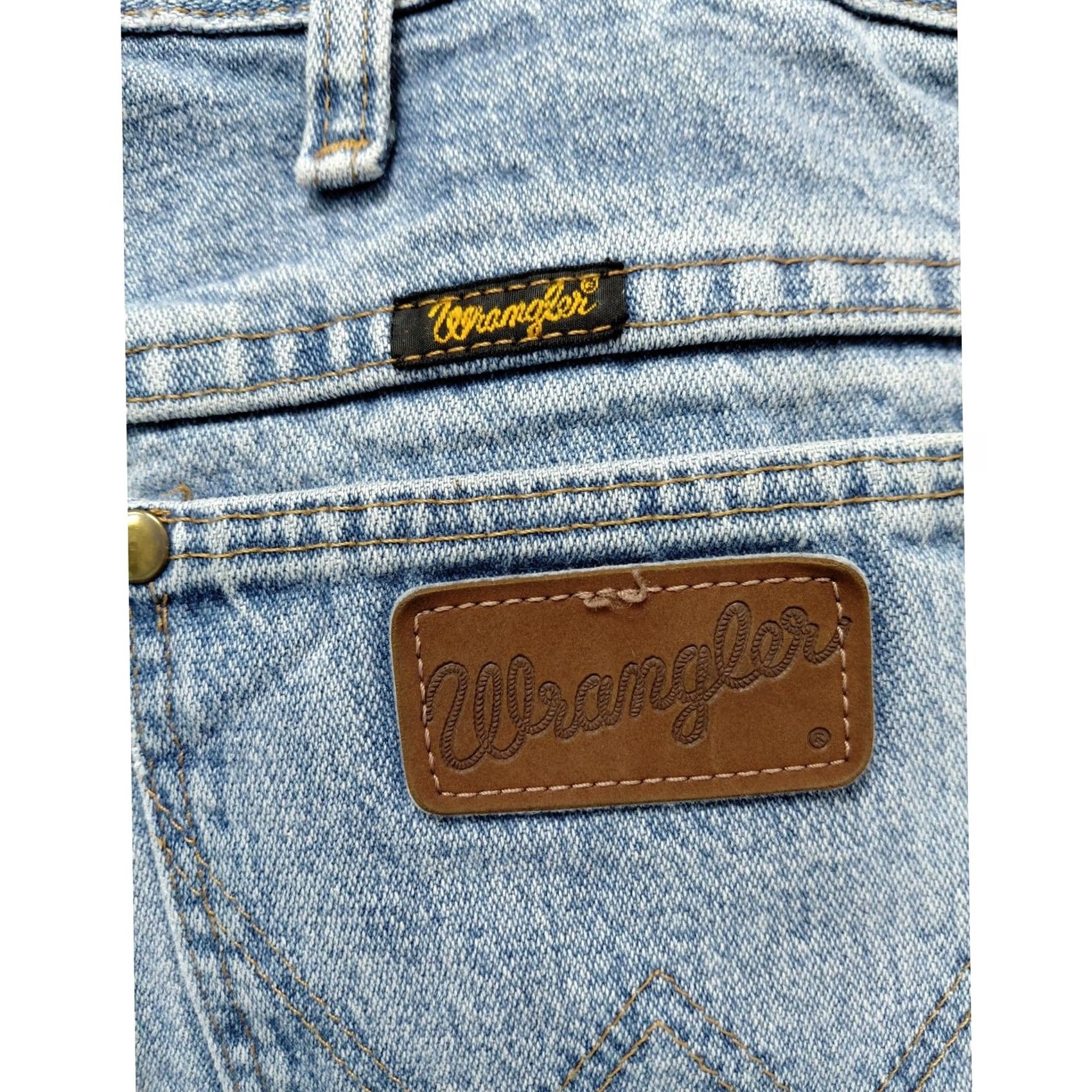 Wrangler Wrangler Jeans Mens 36 x 32 Light Wash Fit Slim Solid Denim Size Size US 36 / EU 52 - 4 Thumbnail