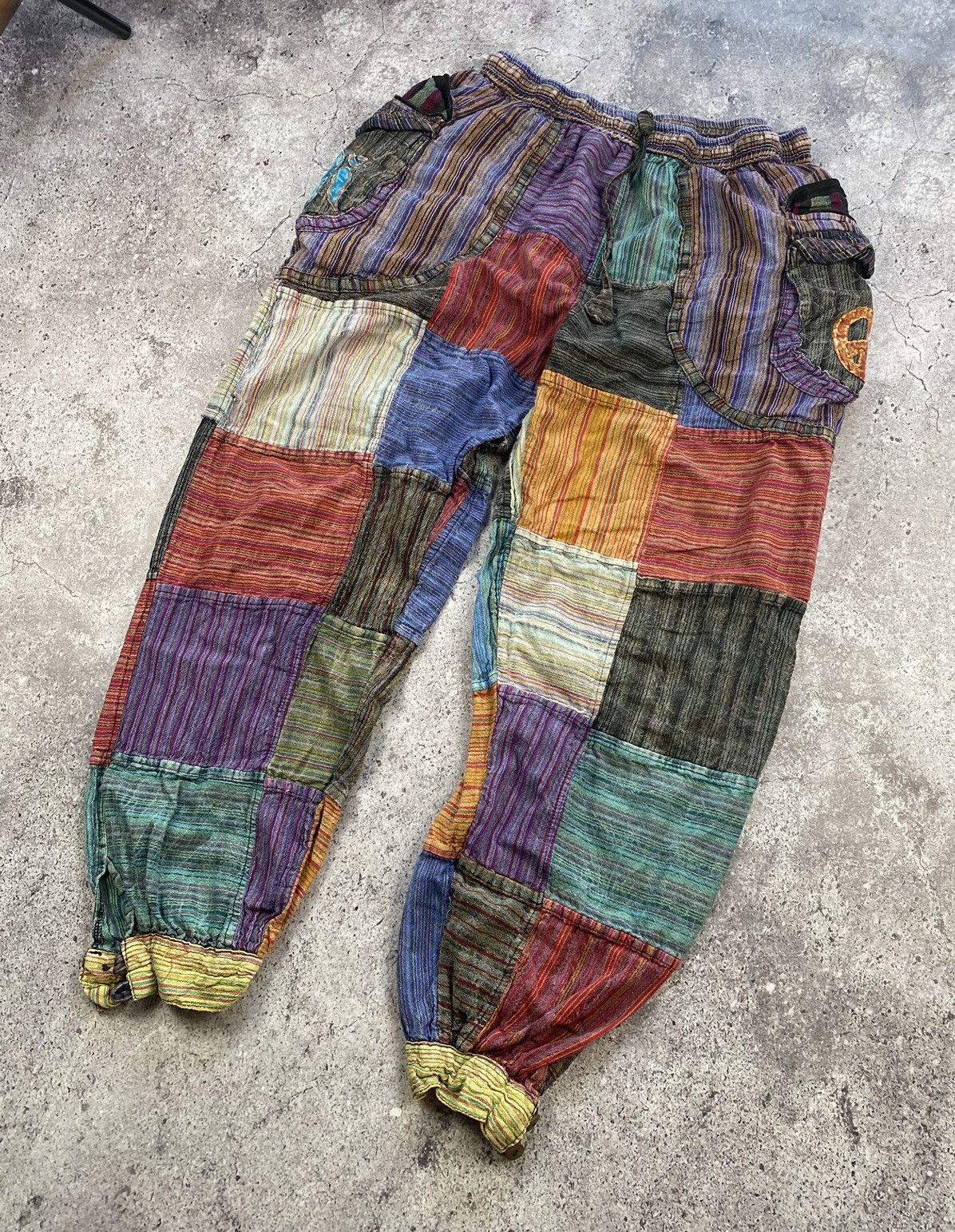 Nepali Patchwork Drawstring Pants