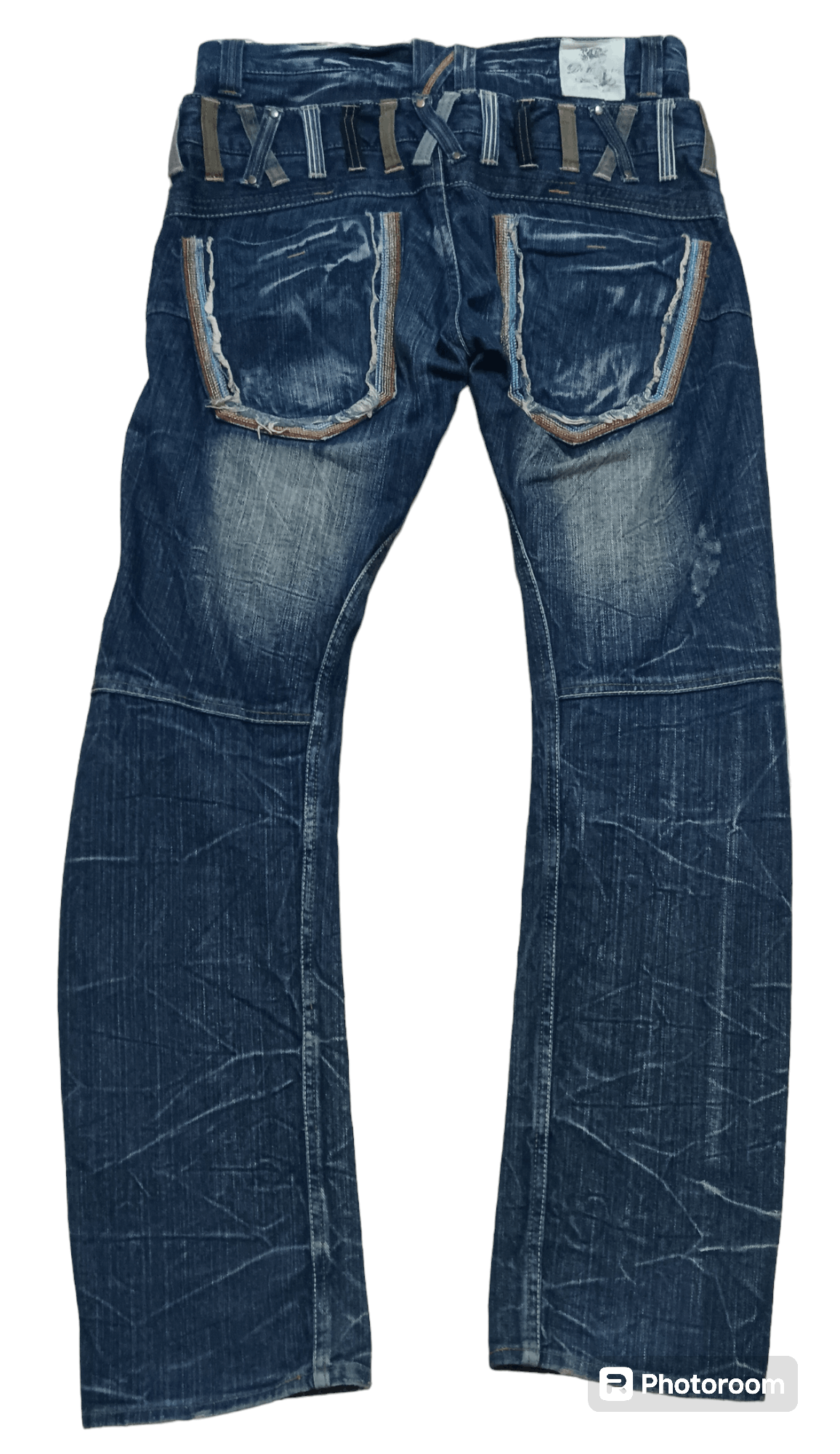 If Six Was Nine DOMINATE DOUBLE WAIST DISTRESS SEASONED JEANS Size US 34 / EU 50 - 6 Thumbnail