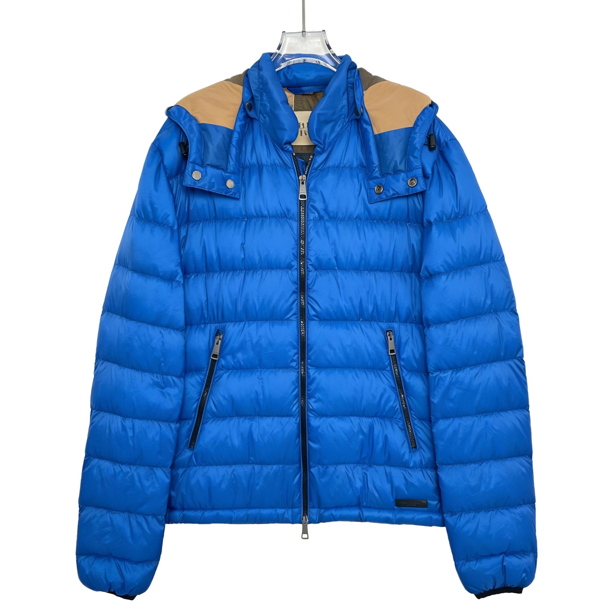 Burberry Burberry Hooded Down Jacket Blue (XL) Size US XL / EU 56 / 4 - 1 Thumbnail