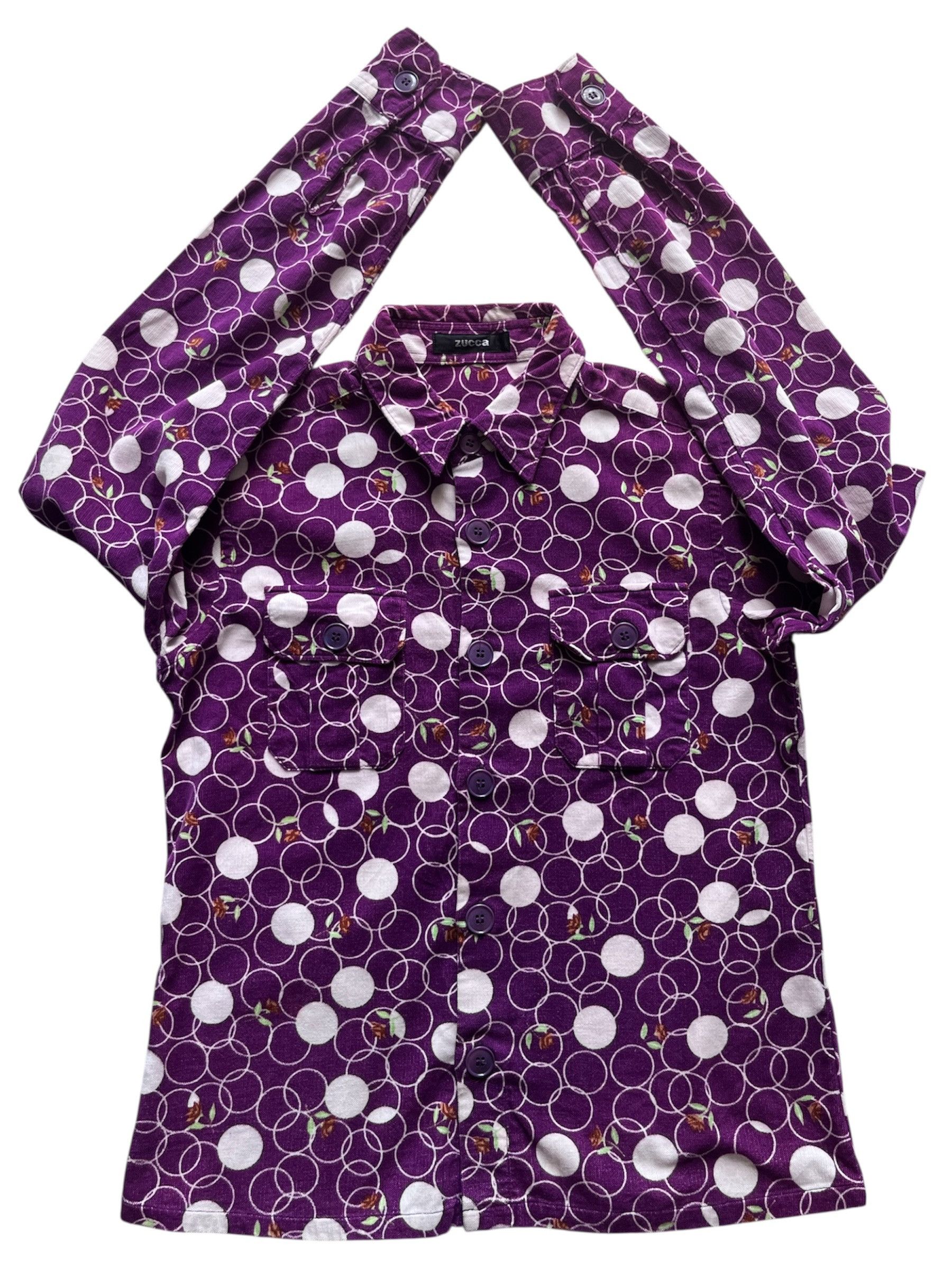 Zucca Zucca Issey Miyake Vintage Pattern Flowers Shirt Size XS / US 0-2 / IT 36-38 - 4 Thumbnail