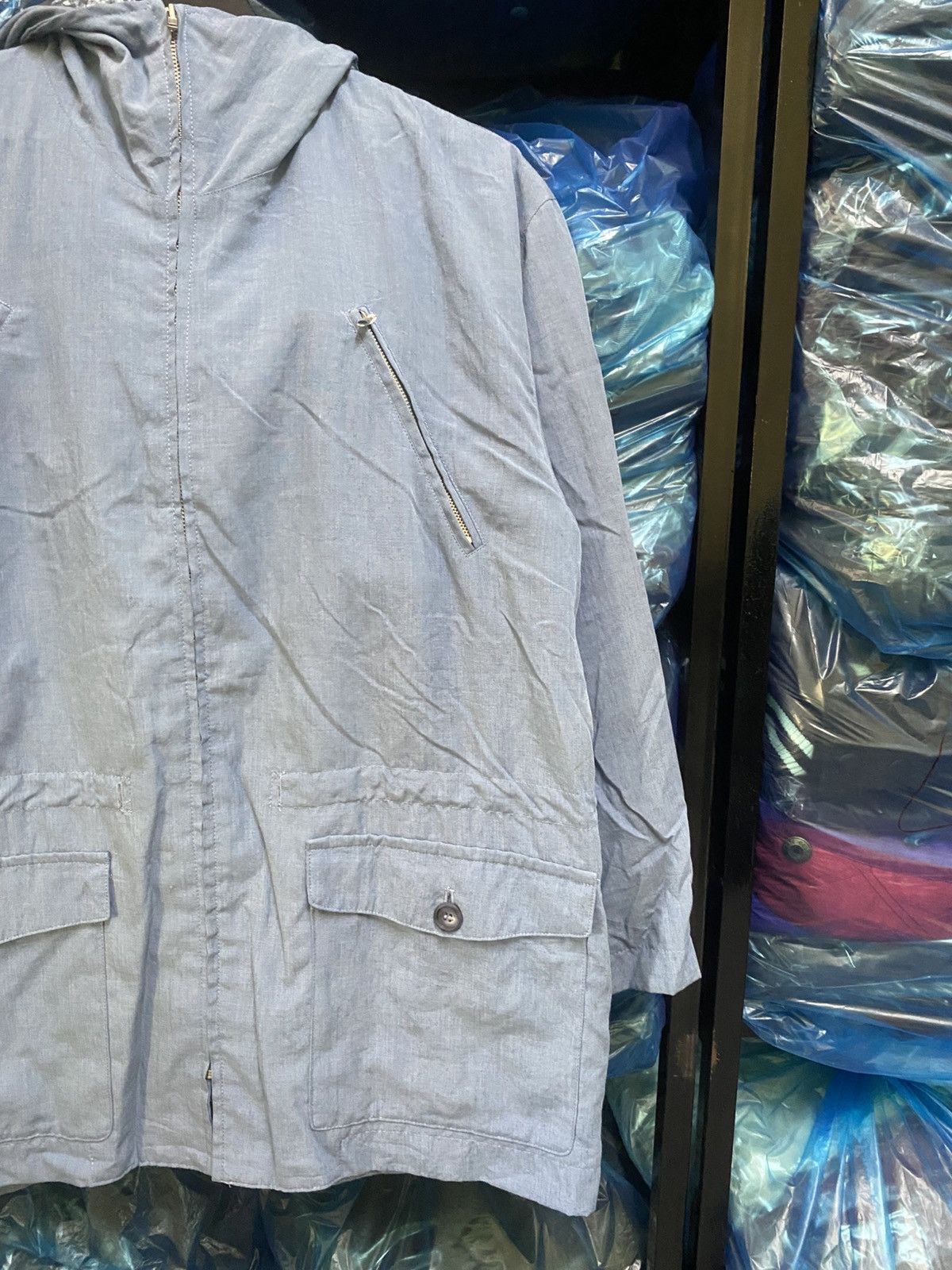 Other Vintage JUMP Japan Light Blue Hooded Field Jacket Size US M / EU 48-50 / 2 - 4 Thumbnail