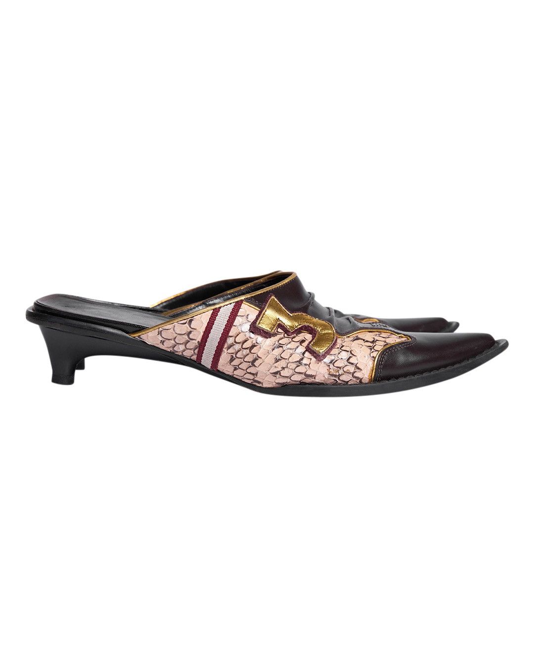 Miu Miu Miu Miu S/S2000 Number "3" Pointy Mules Size US 8 / IT 38 - 3 Thumbnail