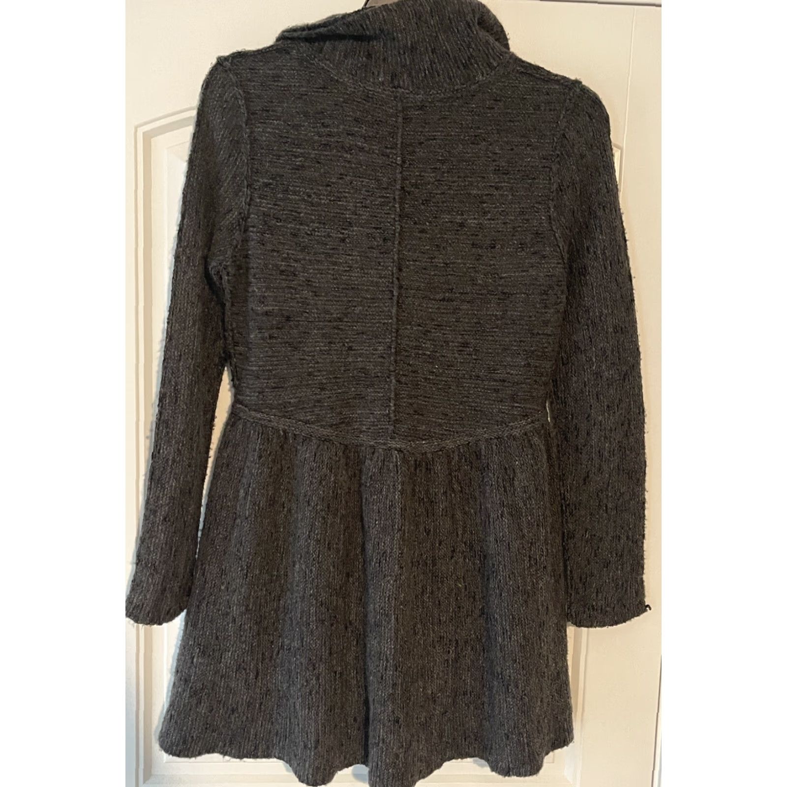 Free People FREE PEOPLE Chunky Knit Cardigan Sweater Women Medium Gray Wool Blend Size M / US 6-8 / IT 42-44 - 4 Thumbnail