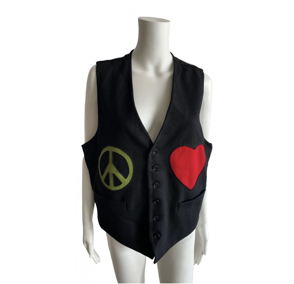 Moschino × Vintage Moschino Cheap and Chic Vest Question Mark Peace Size US L / EU 52-54 / 3 - 1 Thumbnail