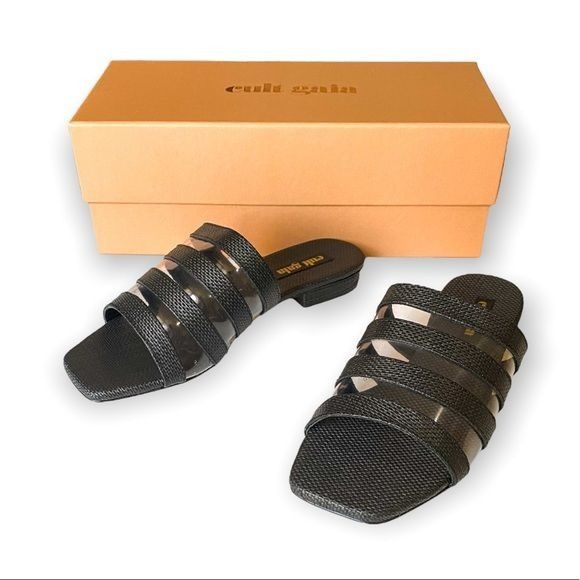 Cult Gaia New in Box, Cult Gaia Sarelle Flat Sandals, Black, Size 37EU Size US 7 / IT 37 - 3 Thumbnail