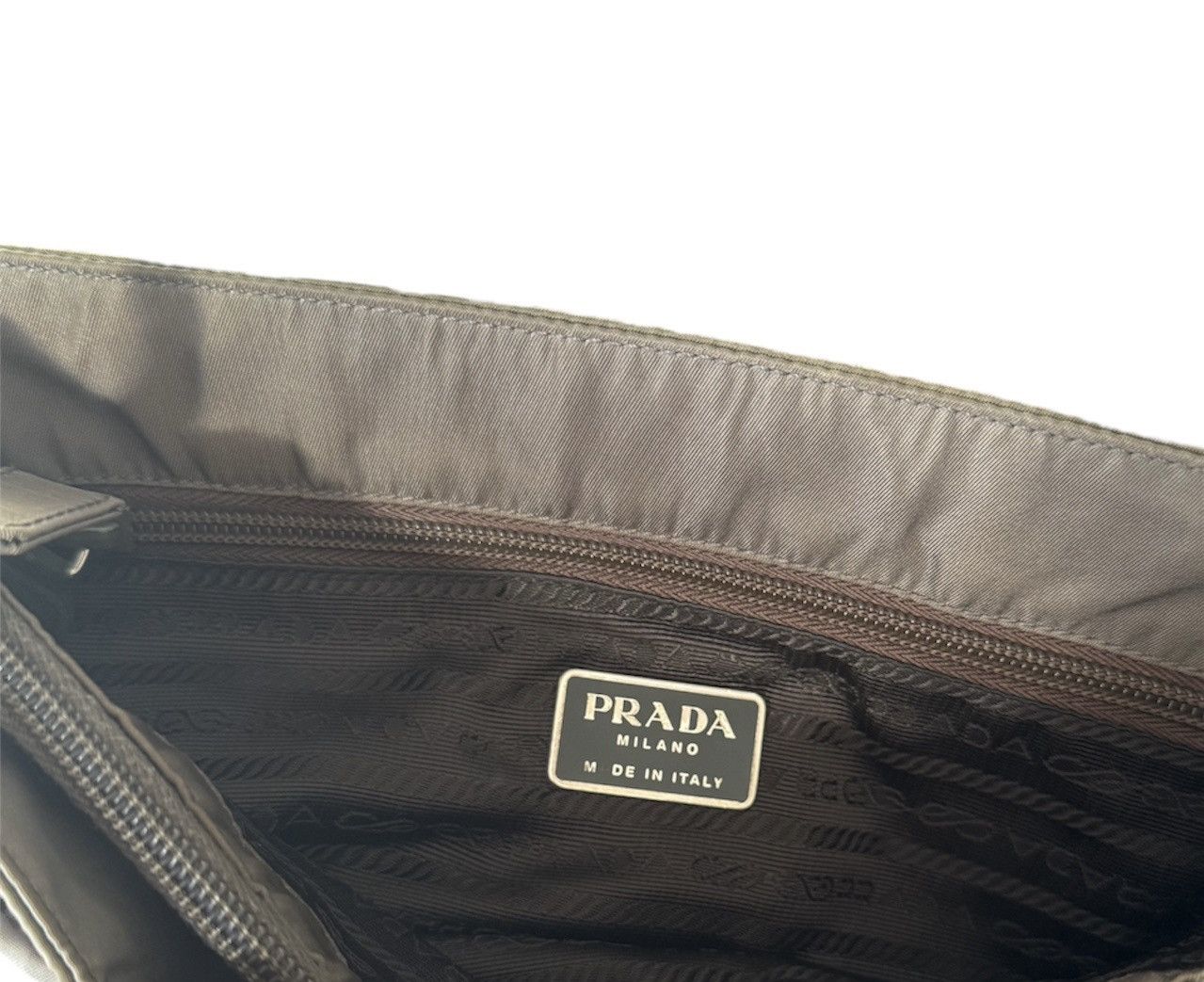 Prada Vintage Prada Nylon Khaki Green Handbag Size ONE SIZE - 5 Thumbnail
