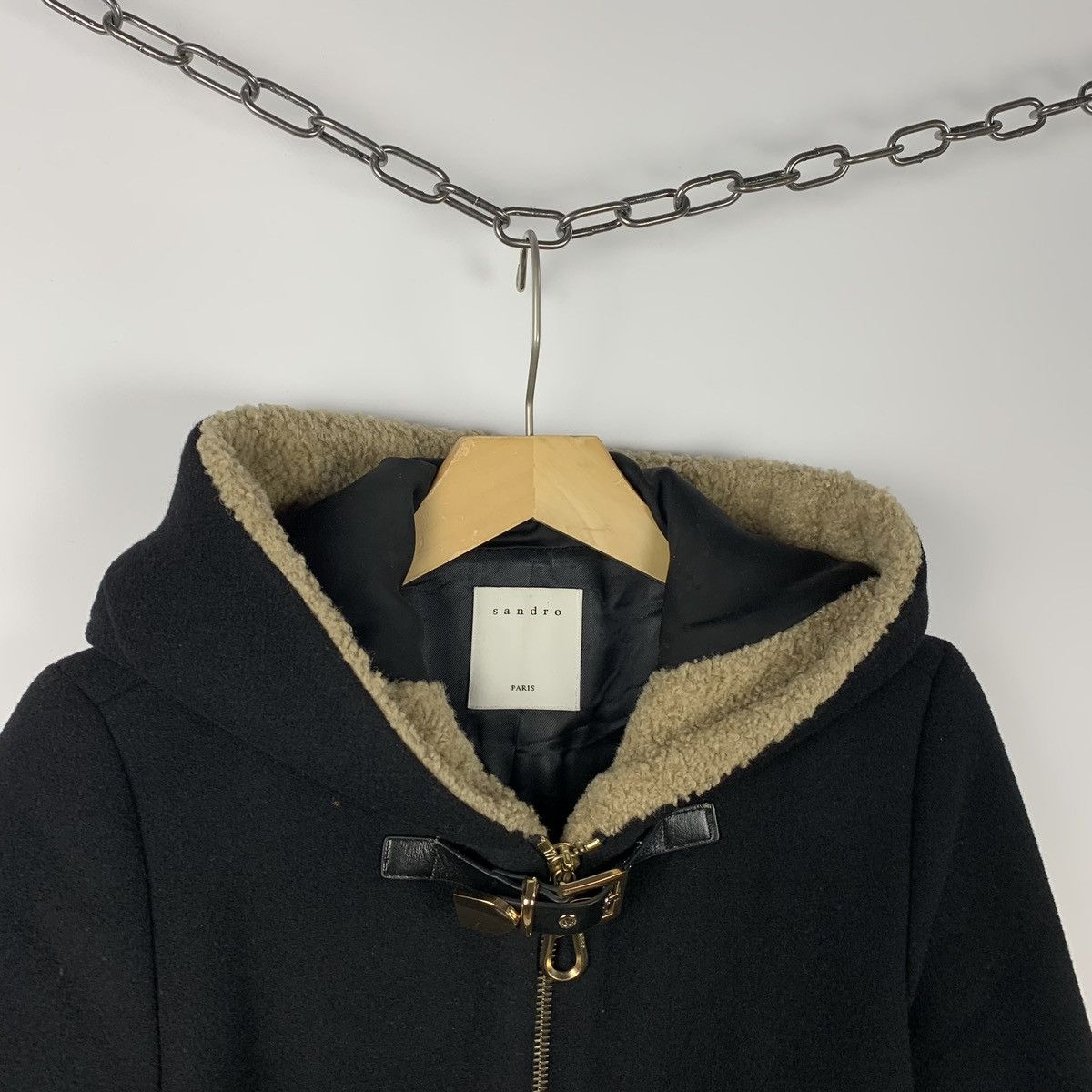 Sandro Sandro Faux Fur Parka Wool Jacket Women’s Size 36 Size XS / US 0-2 / IT 36-38 - 7 Thumbnail