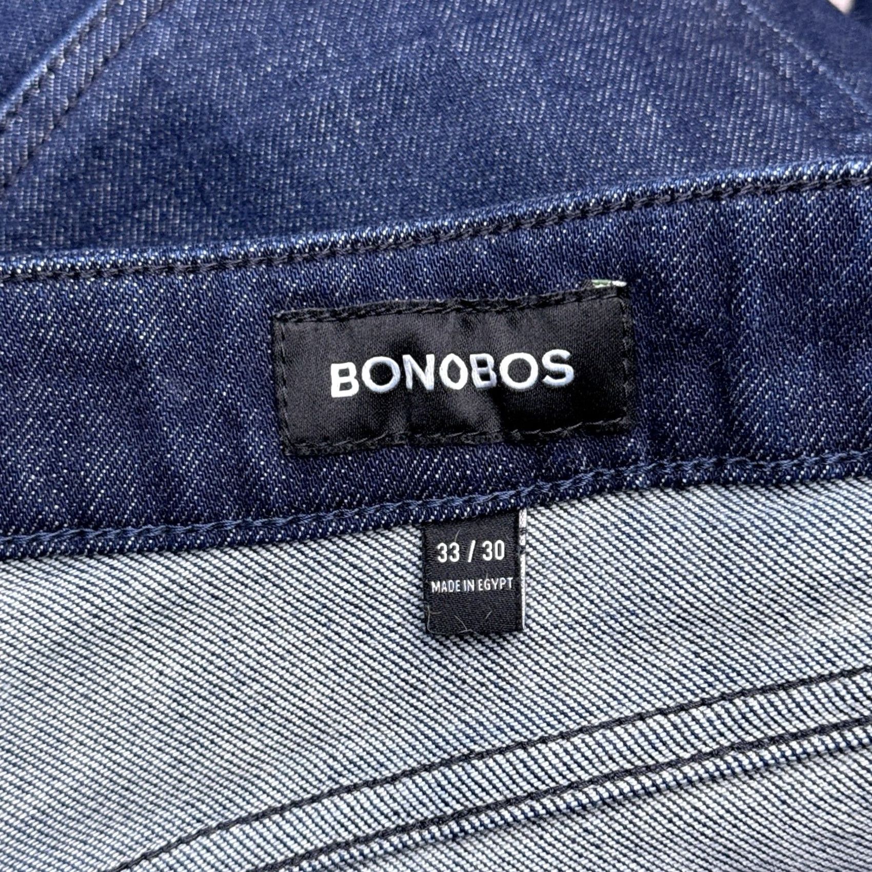Bonobos Bonobos Jeans Mens Slim Stretch 33x30 Mid Rise Denim 5-Pocket Blue Tapered Logo 33W Inseam 30in Vintage No Size US 33 - 4 Thumbnail