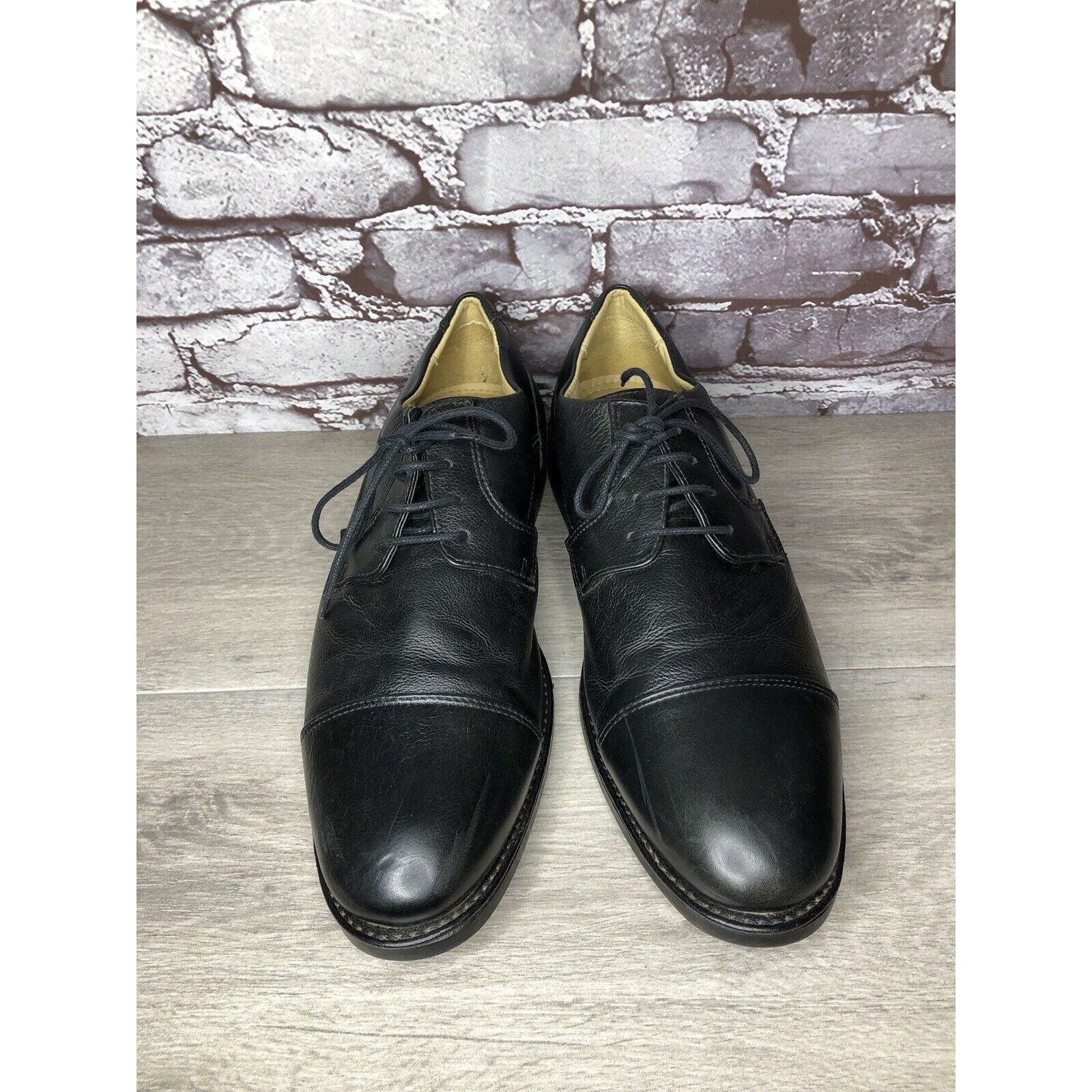 Other Studio Belverde Duke Black Leather Cap Toe Oxfords Dress Sho Size US 11 / EU 44 - 18 Thumbnail