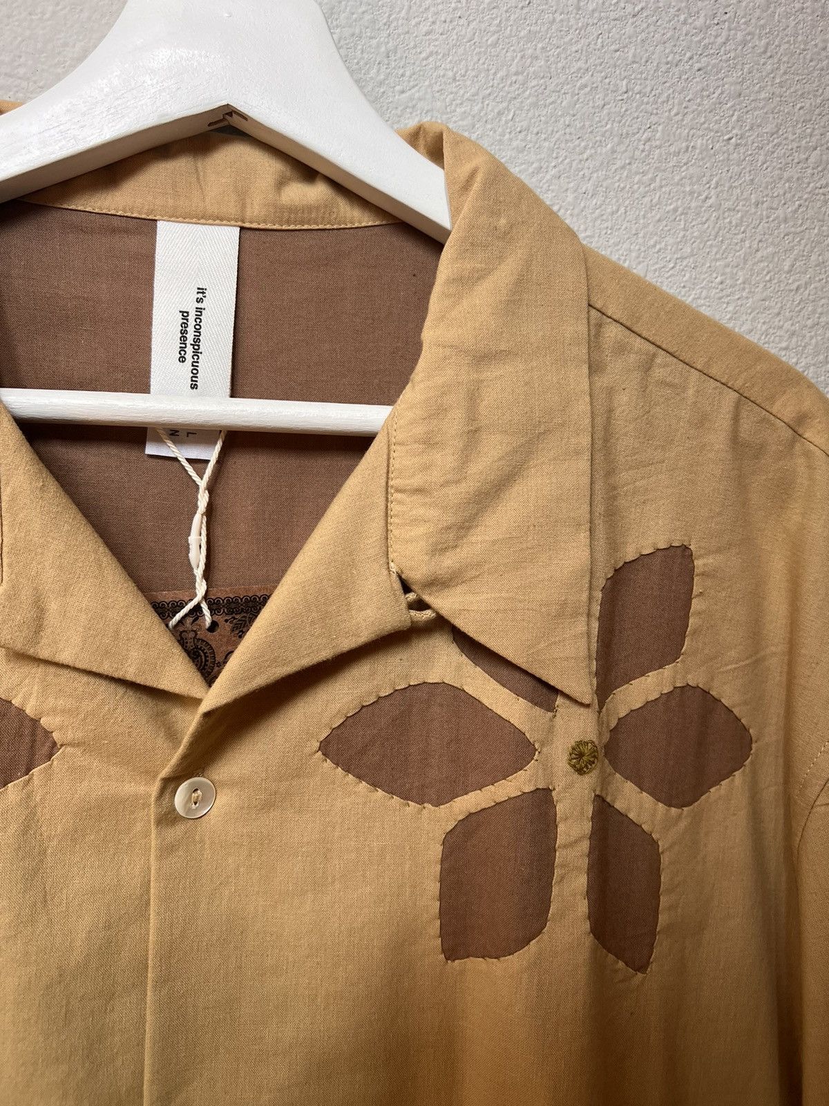 Niche Flower pattern cotton open collar shirt xl Size US XL / EU 56 / 4 - 3 Thumbnail