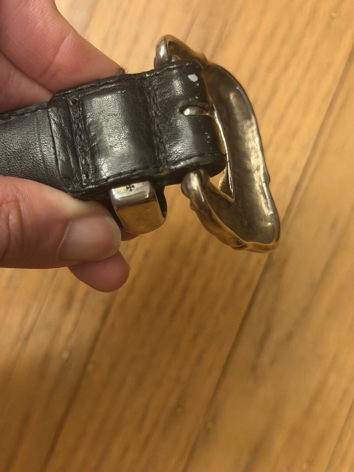 Chrome Hearts + 1 of none 1.0 inch angel wing motif belt + Size 32 - 6 Thumbnail