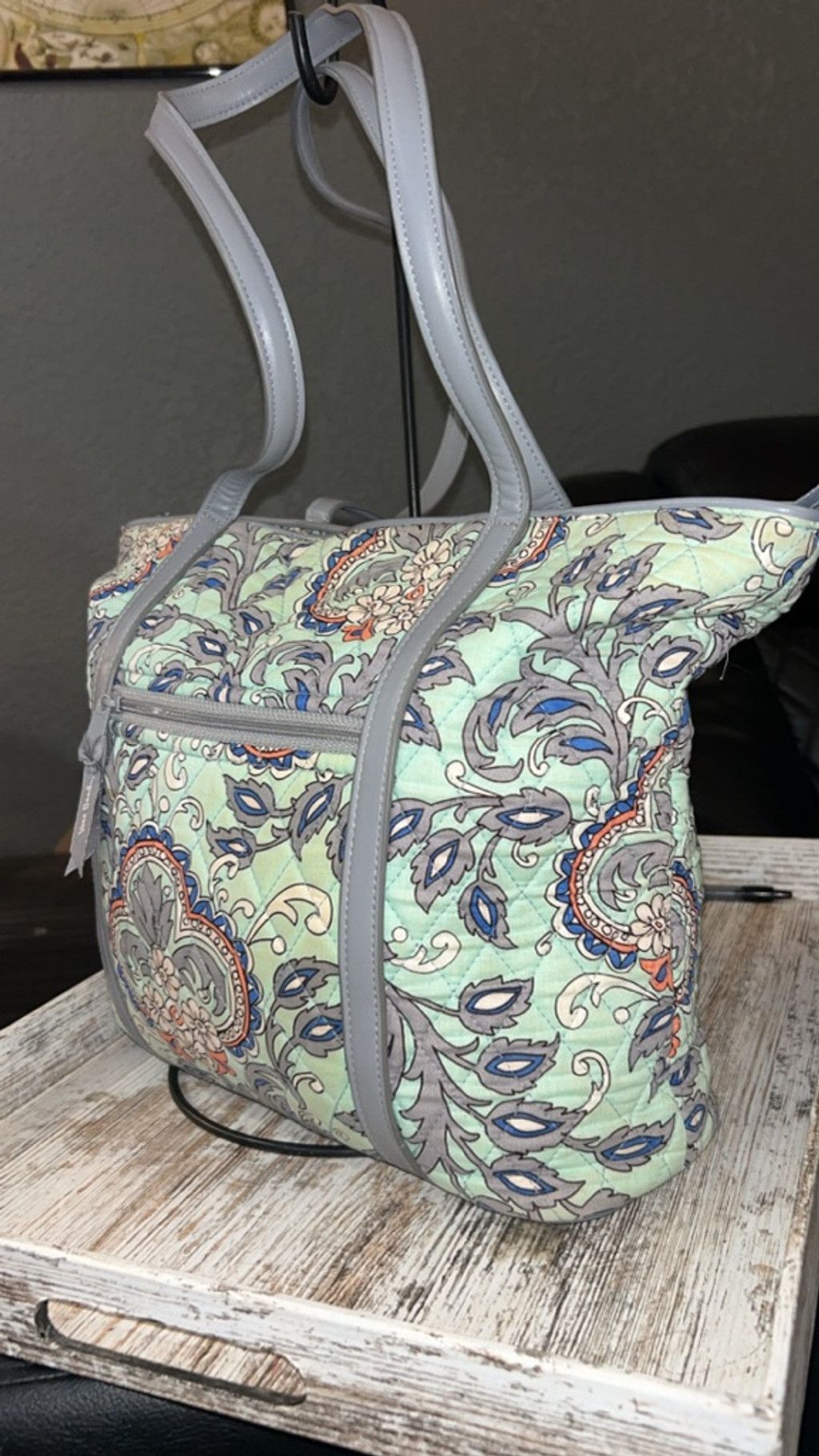 Vera Bradley Women's Vera Bradley Tote Bag Light Blue Gray Floral Size ONE SIZE - 2 Thumbnail